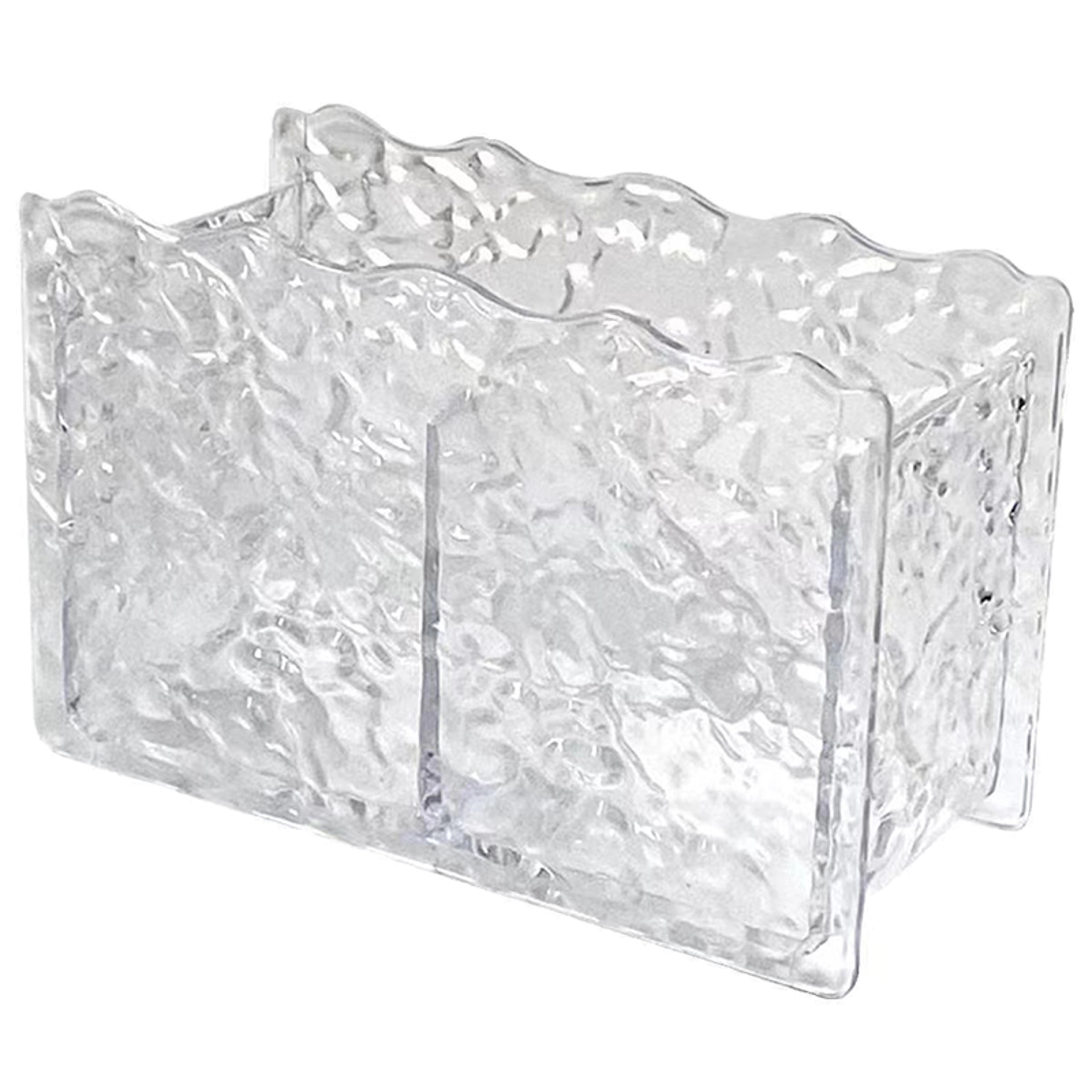 water ripple makeup brush holder double compartment cosmetic organizer