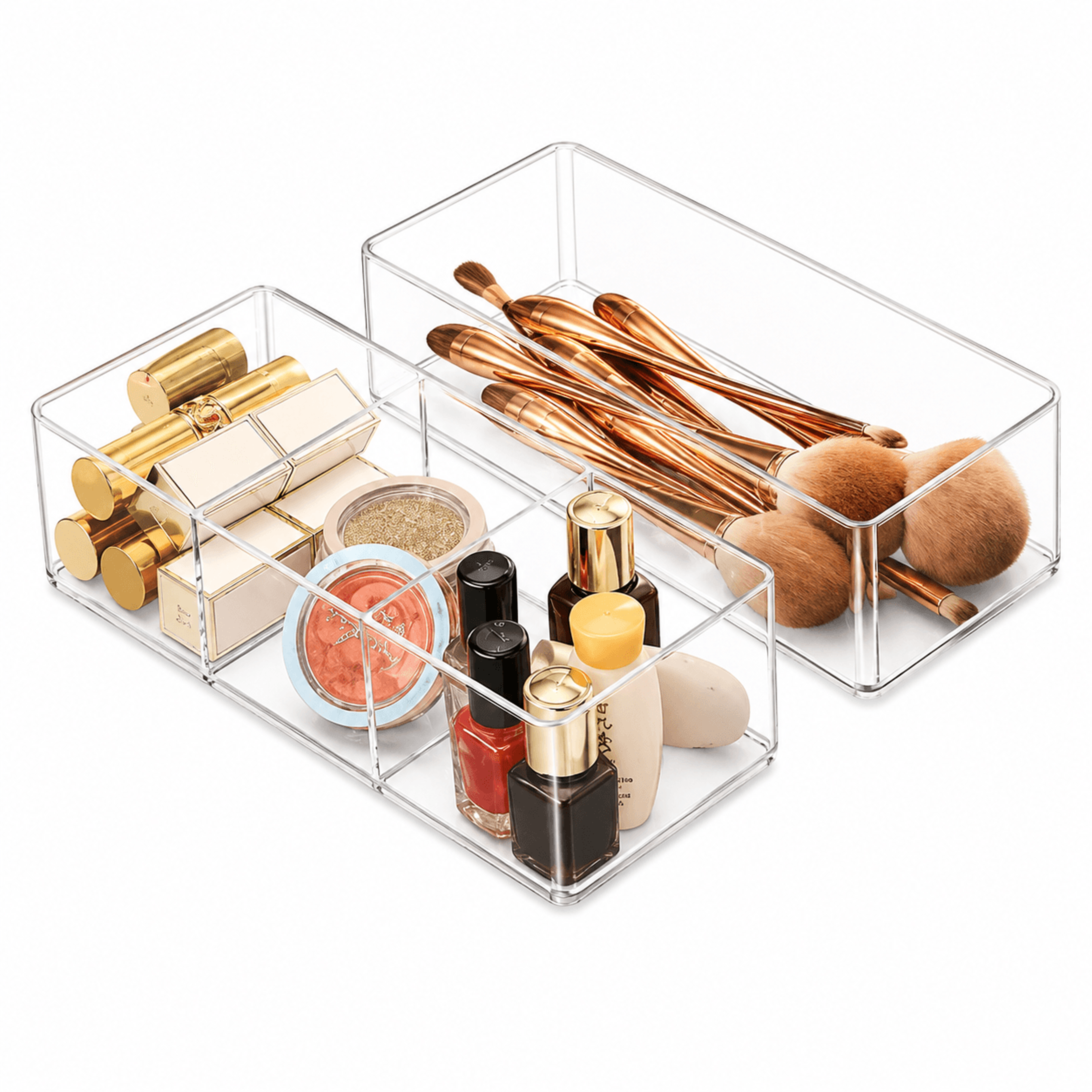 clear acrylic makeup organizer drawer box for lipstick cosmetics and skincare