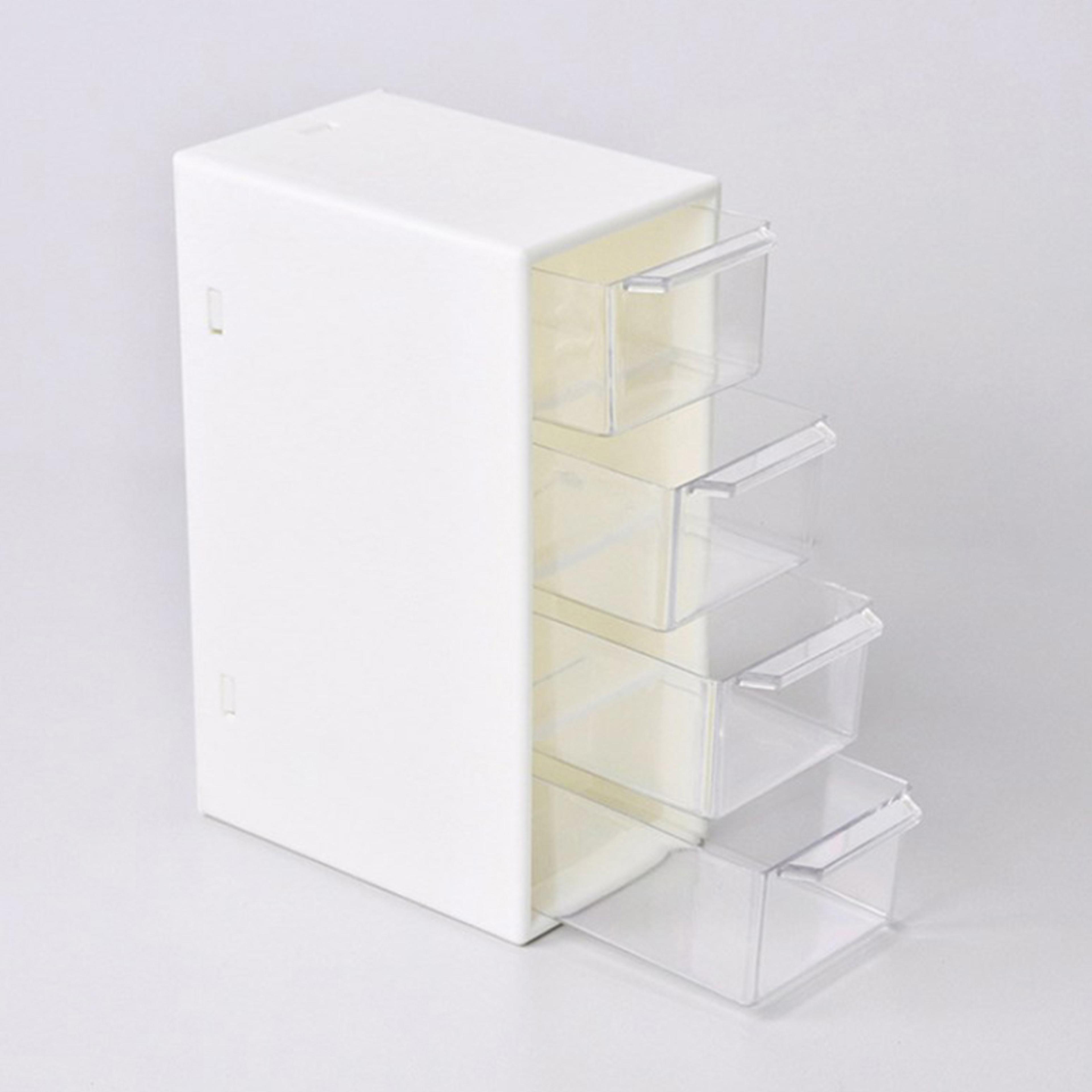 4 drawer makeup organizer desktop storage box for cosmetics office and home