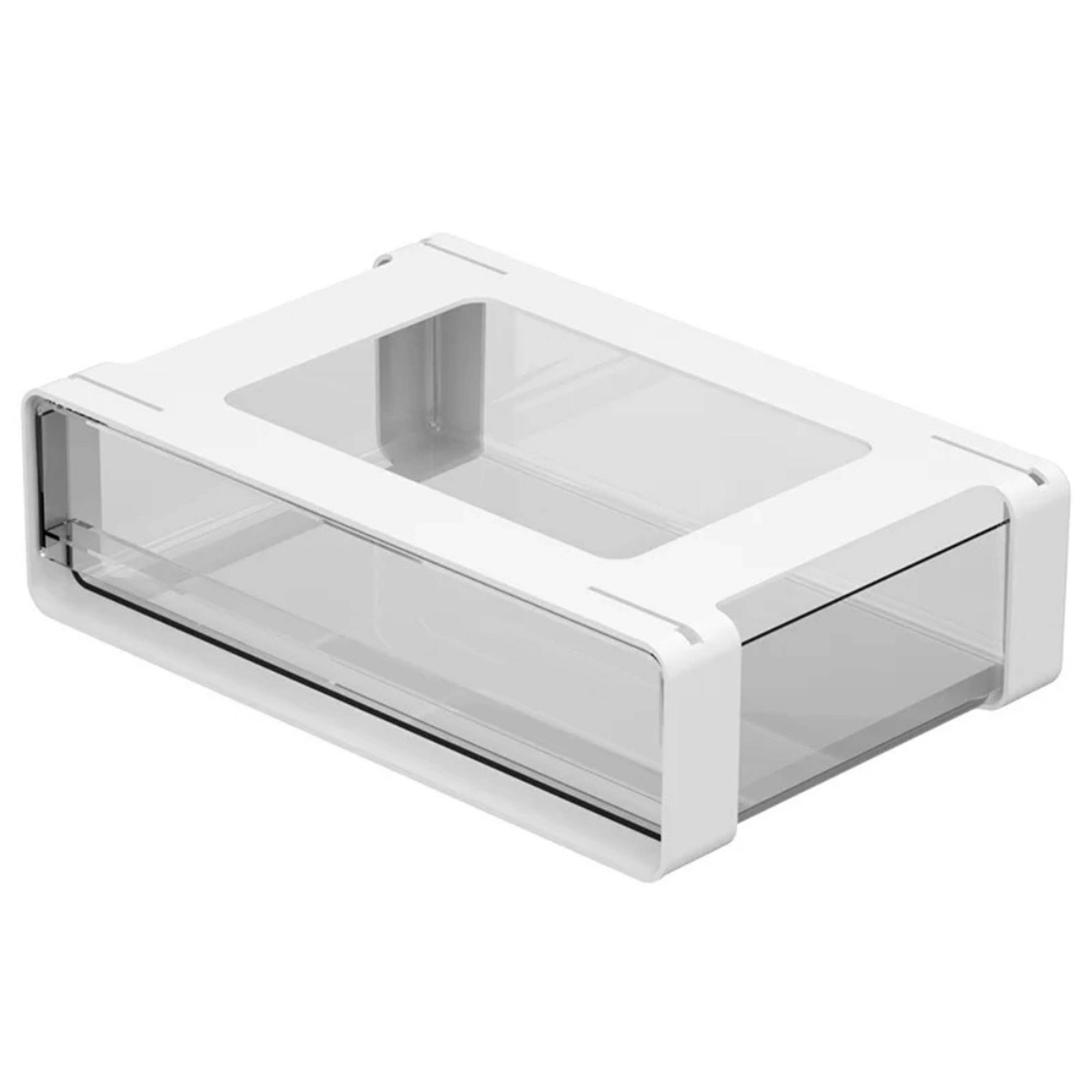 under desk drawer organizer self adhesive hidden storage box