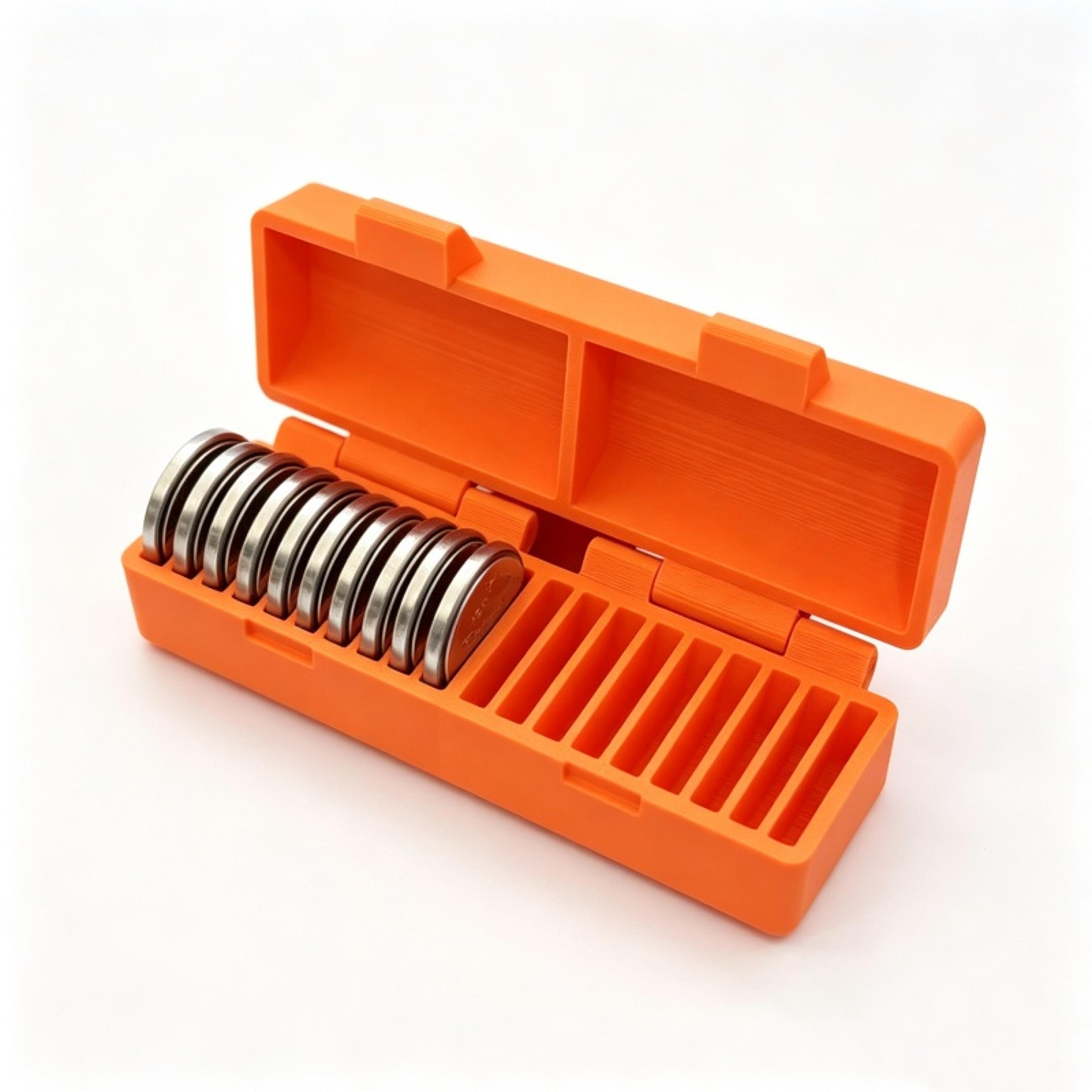 20 slot cr2032 battery storage box portable coin cell battery organizer case