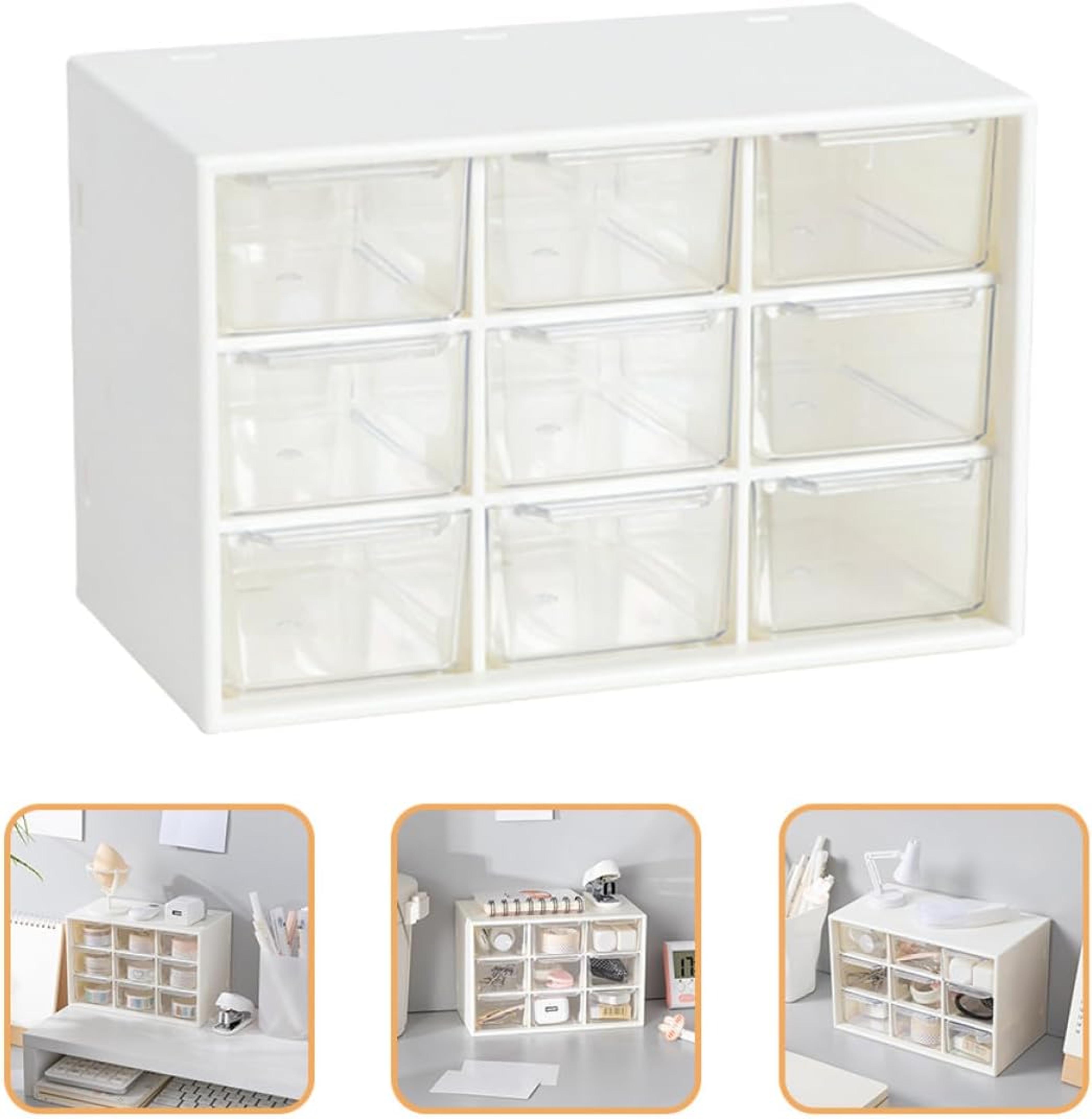 9 drawer makeup organizer cosmetic storage box dustproof desk organizer