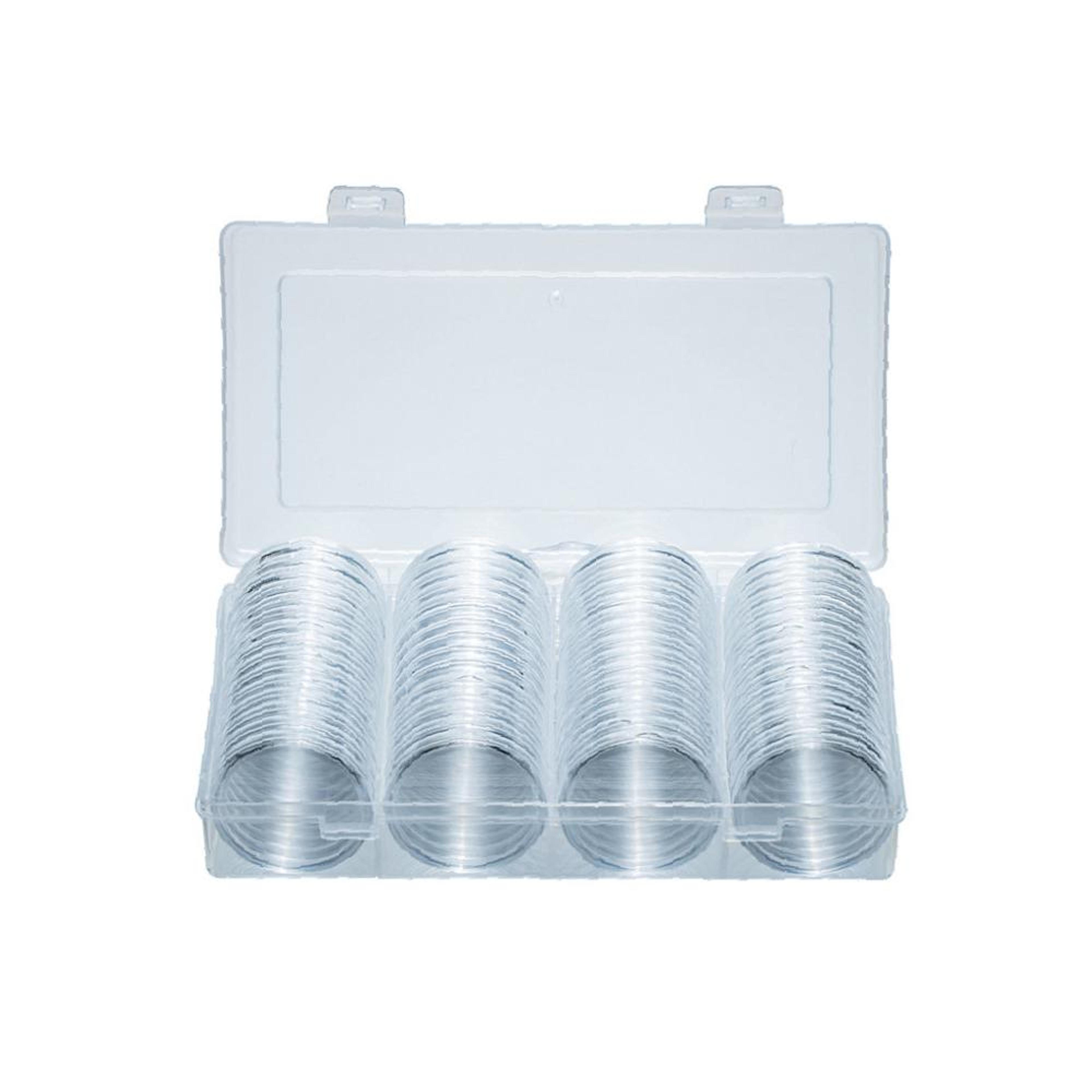 coin capsules with storage box for collectible and commemorative coins