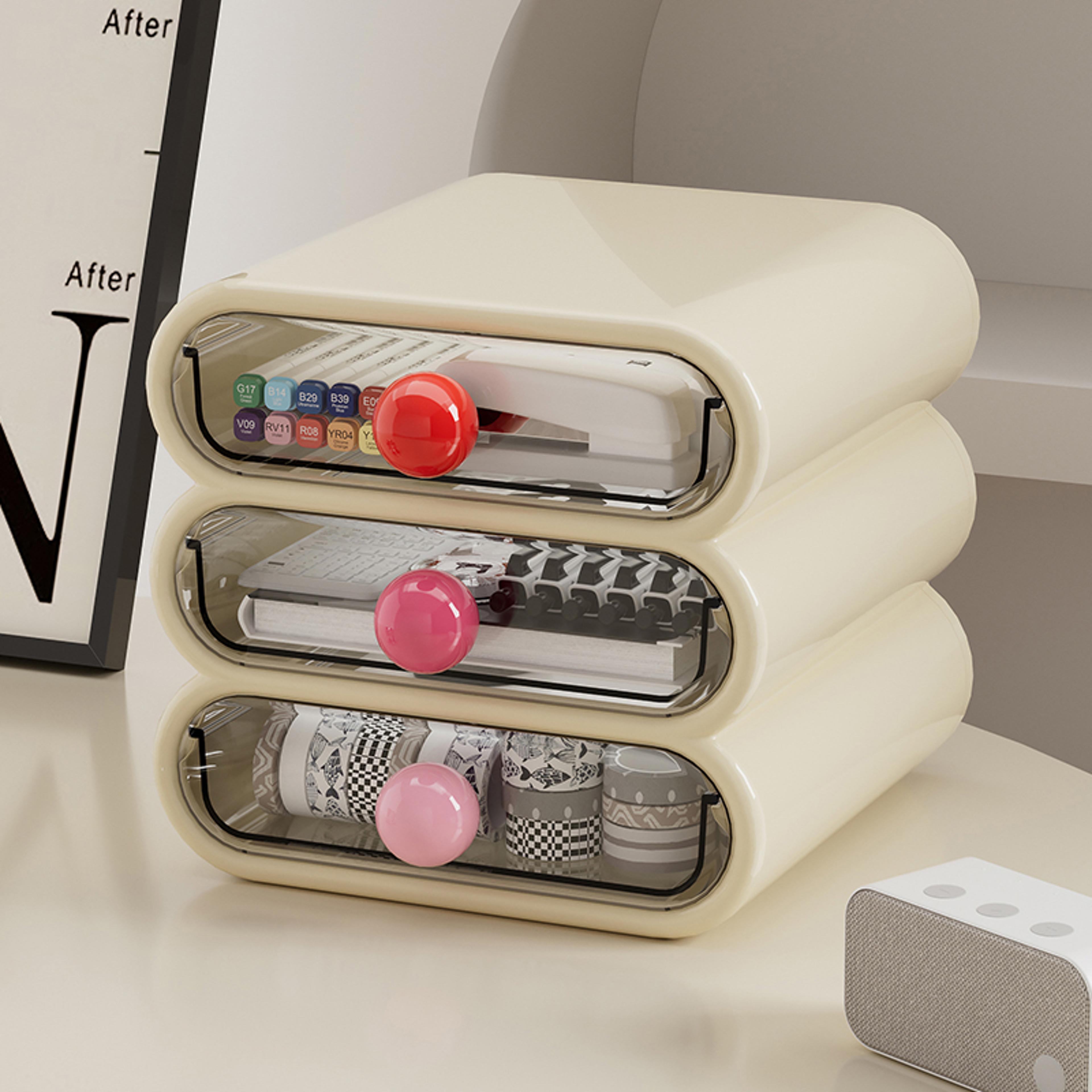 large capacity makeup organizer with drawers cosmetic storage box