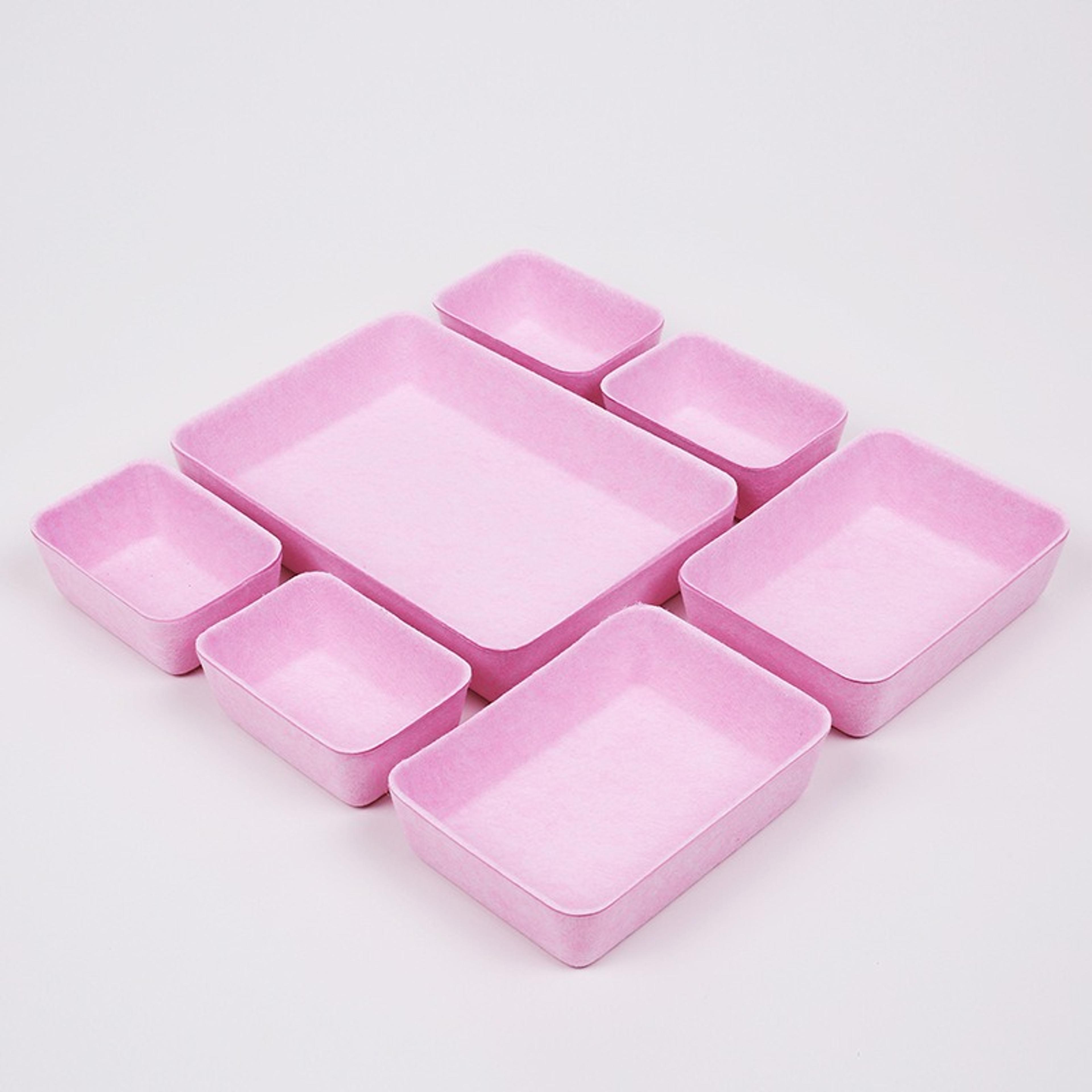 7 piece felt desk organizer set for drawer and desktop storage
