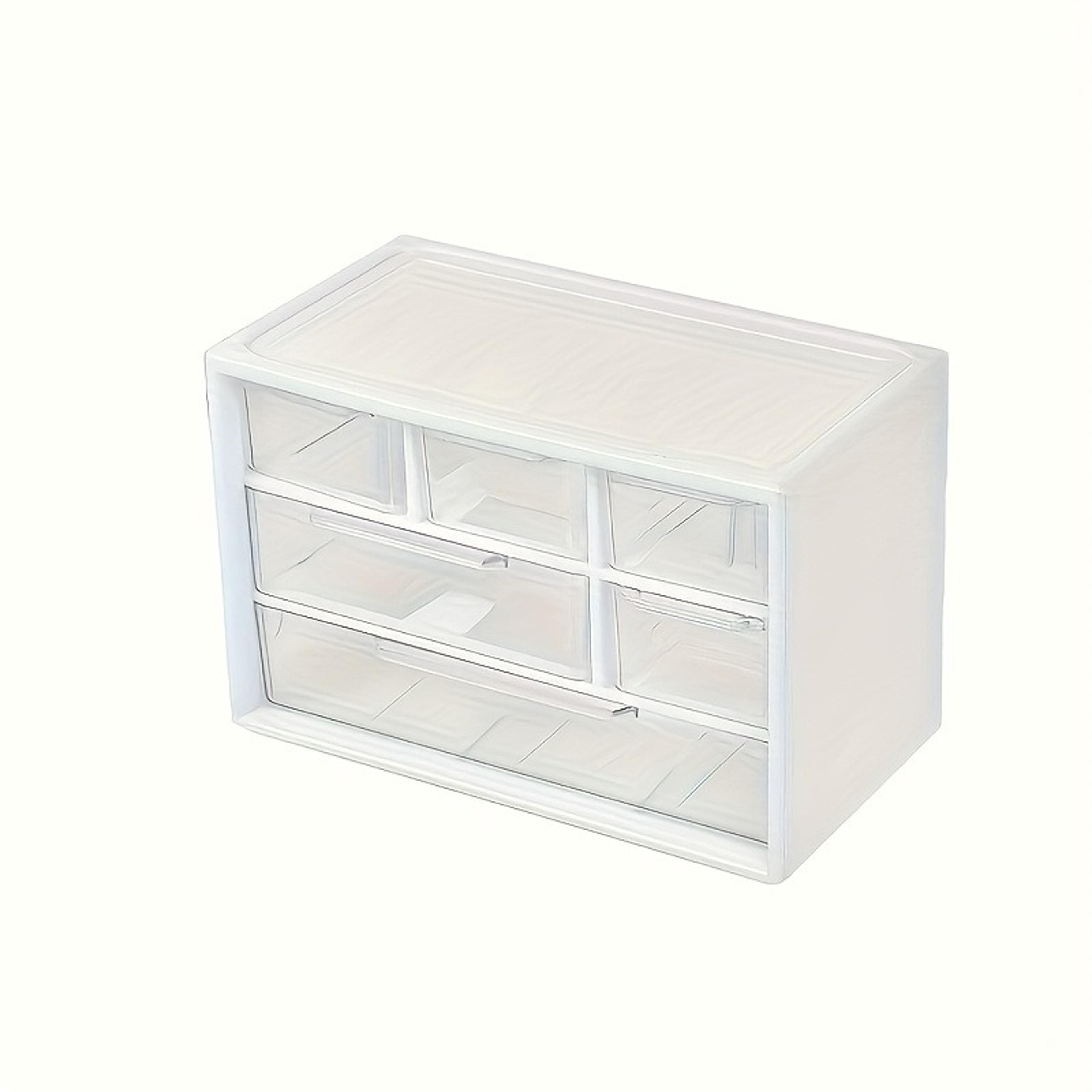 6 compartment jewelry storage box with drawers for beads small accessories and crafts