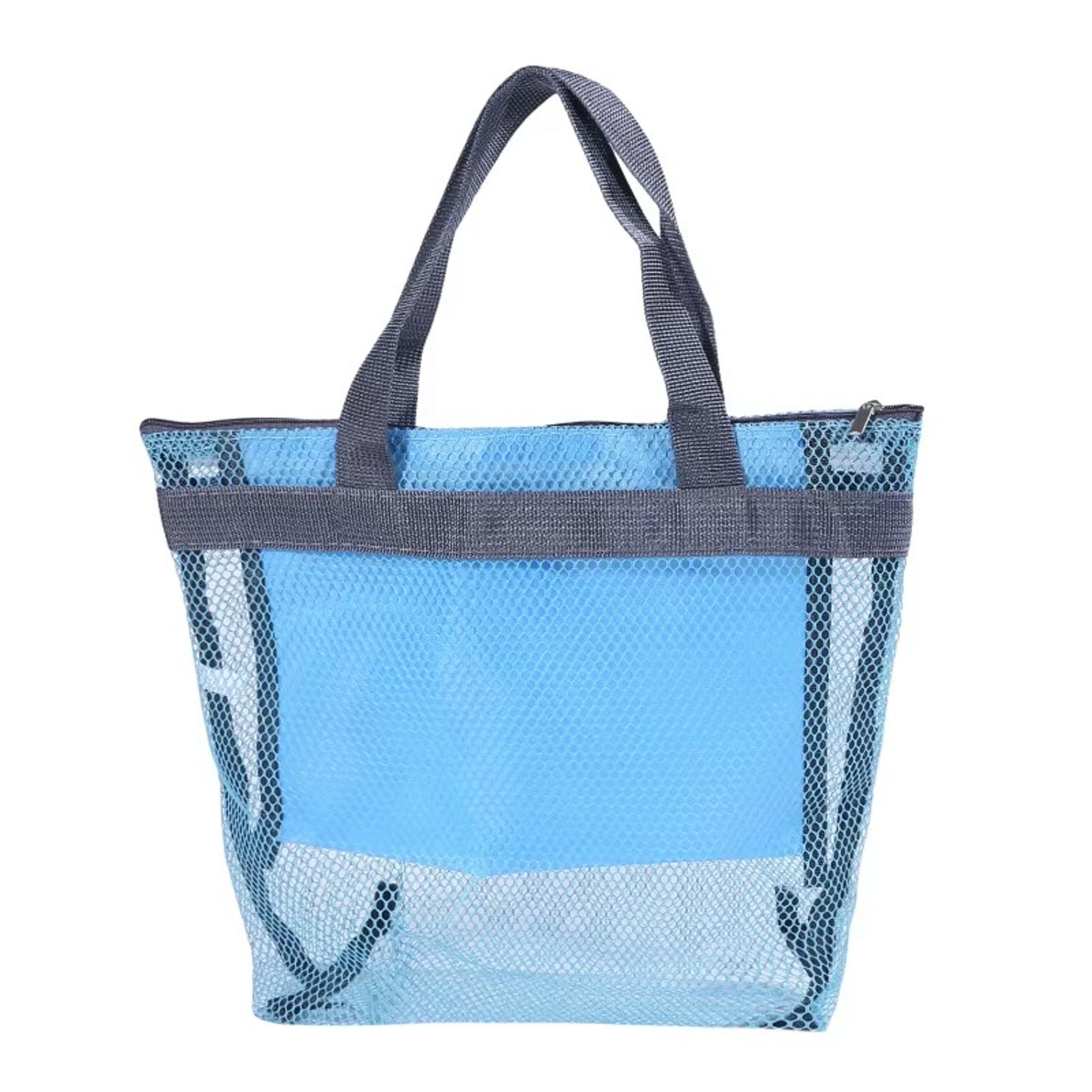 women mesh travel toiletry bag cosmetic organizer beach shower storage bag