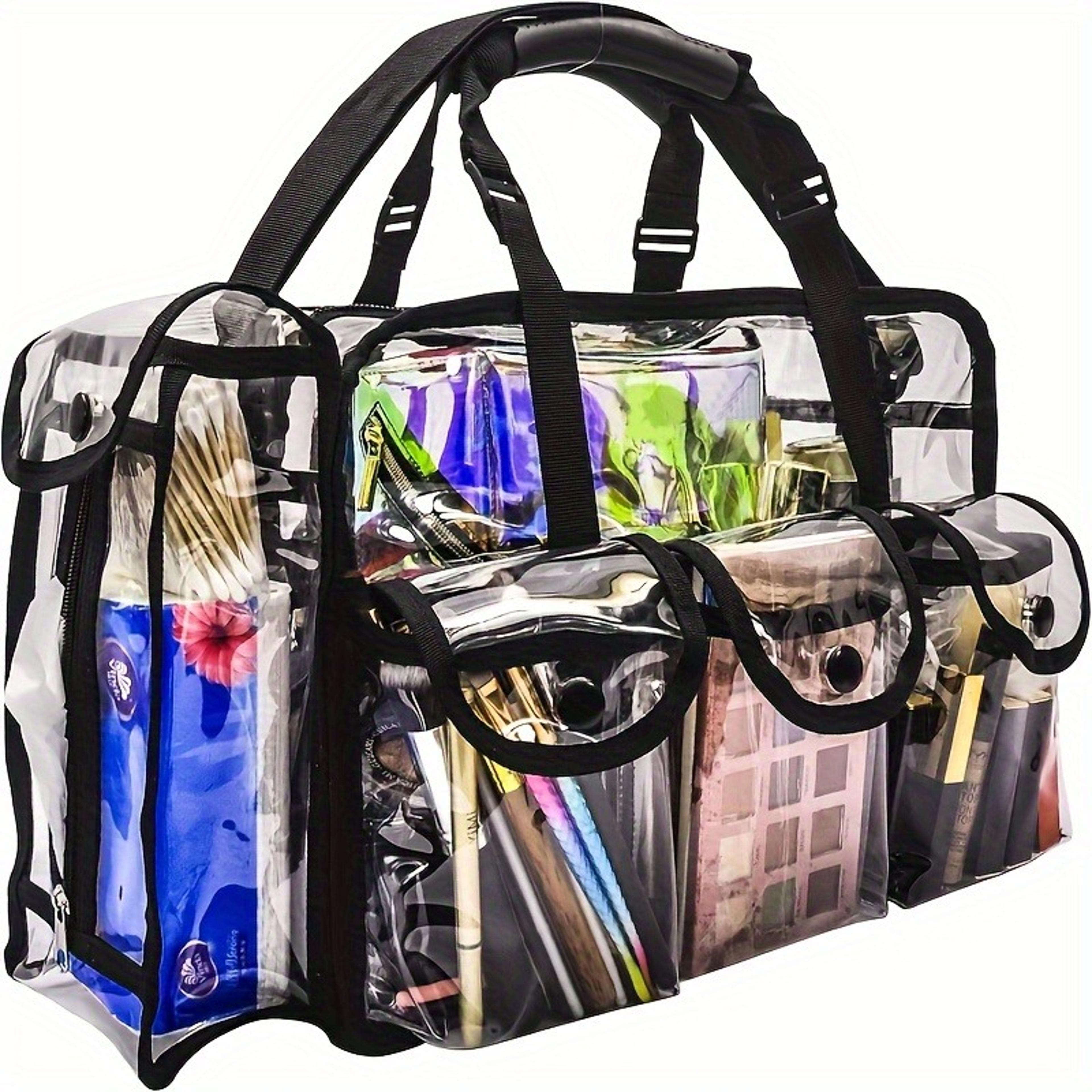 large capacity transparent cosmetic bag waterproof travel toiletry organizer