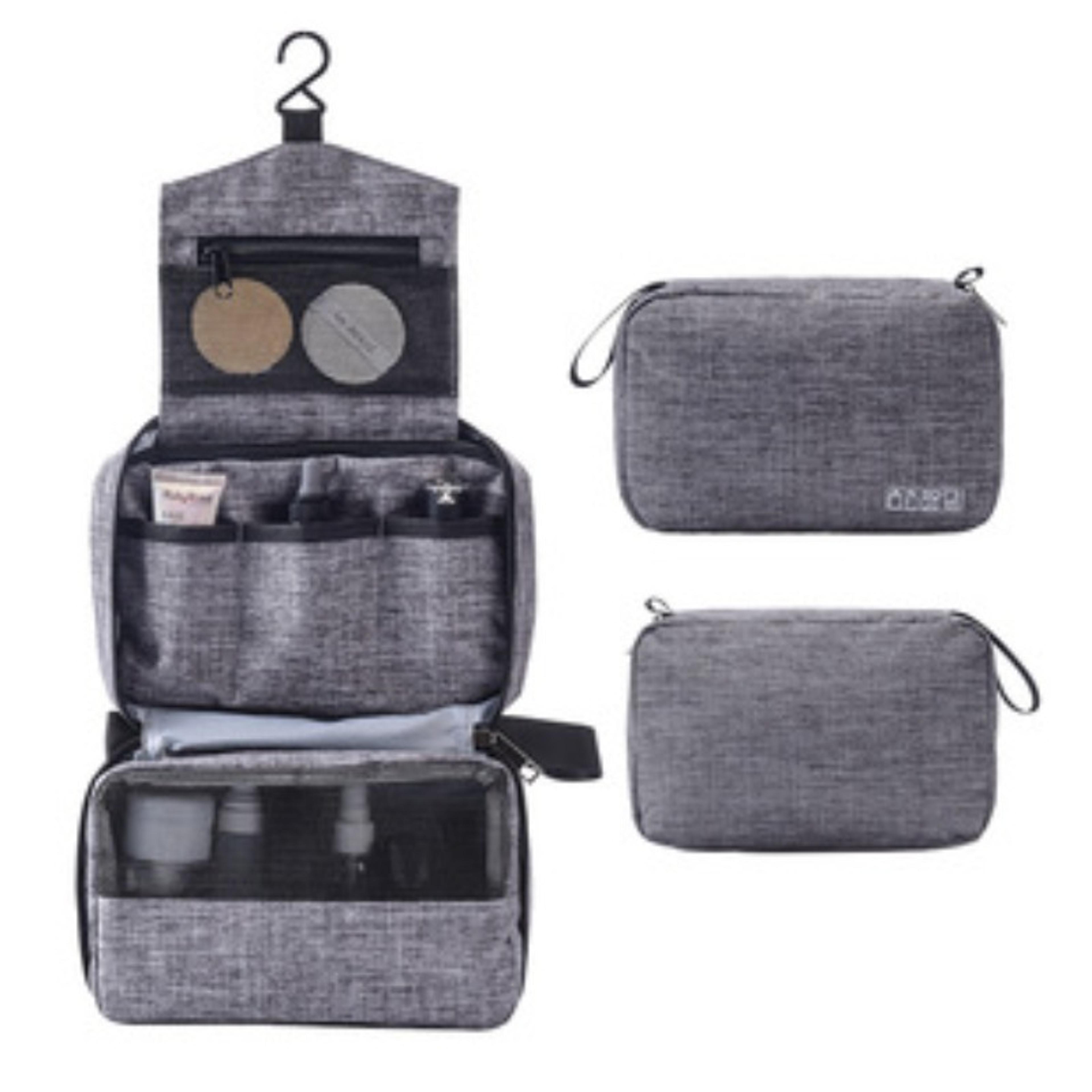 waterproof travel toiletry bag for women with hanging hook makeup storage organizer