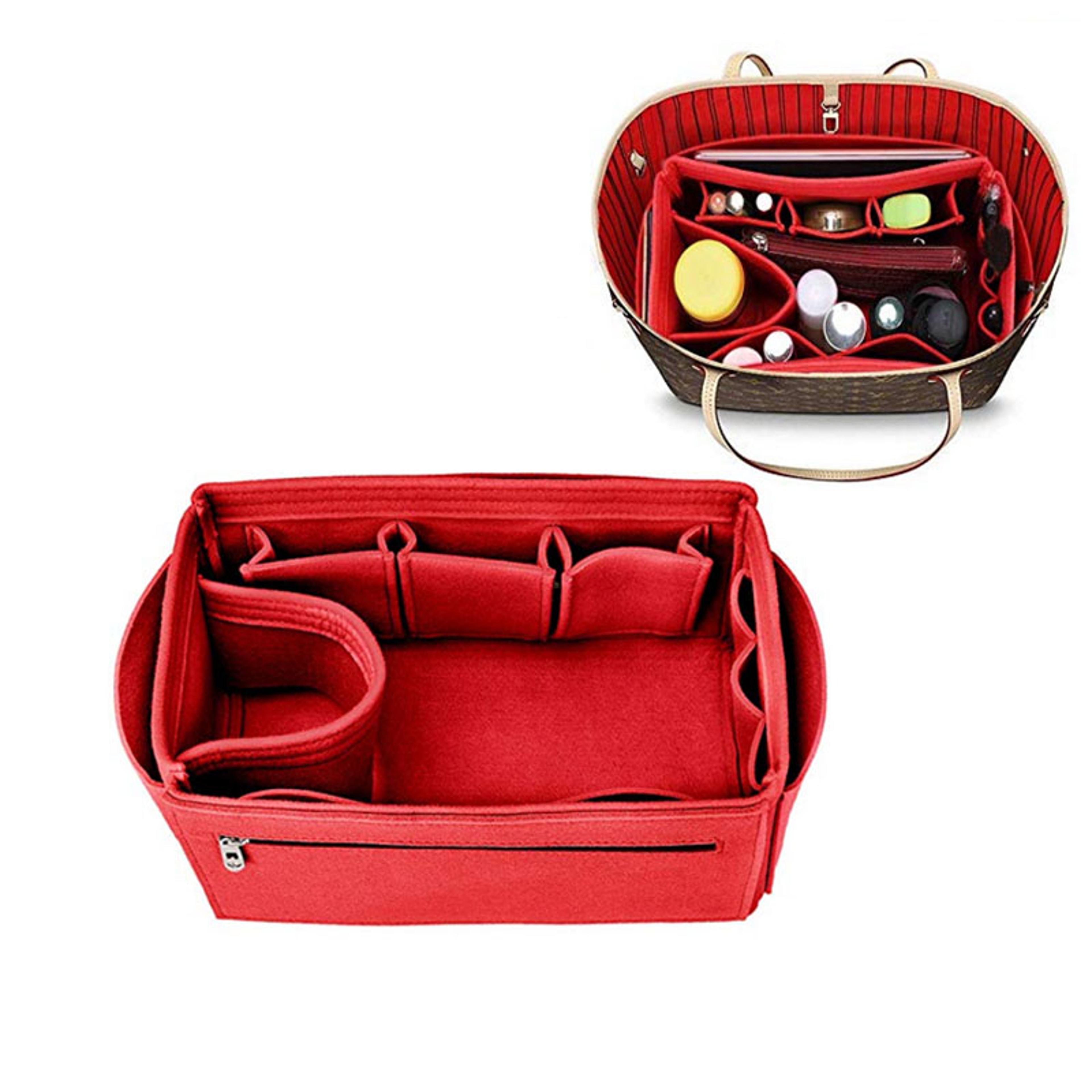 felt handbag organizer insert with 13 pockets makeup bag organizer for purse travel