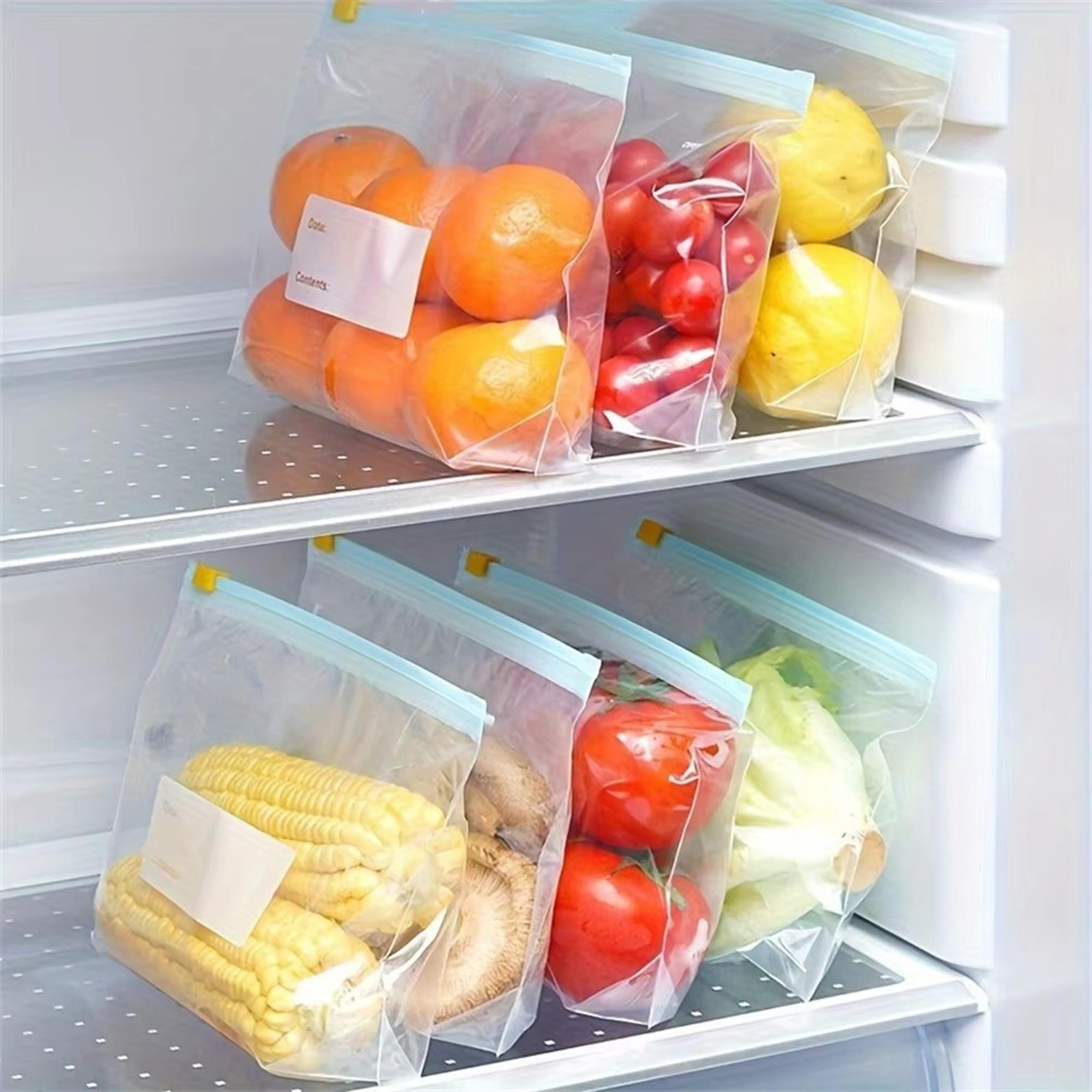 reusable food storage bags ziplock freezer bags for fruits vegetables and snacks