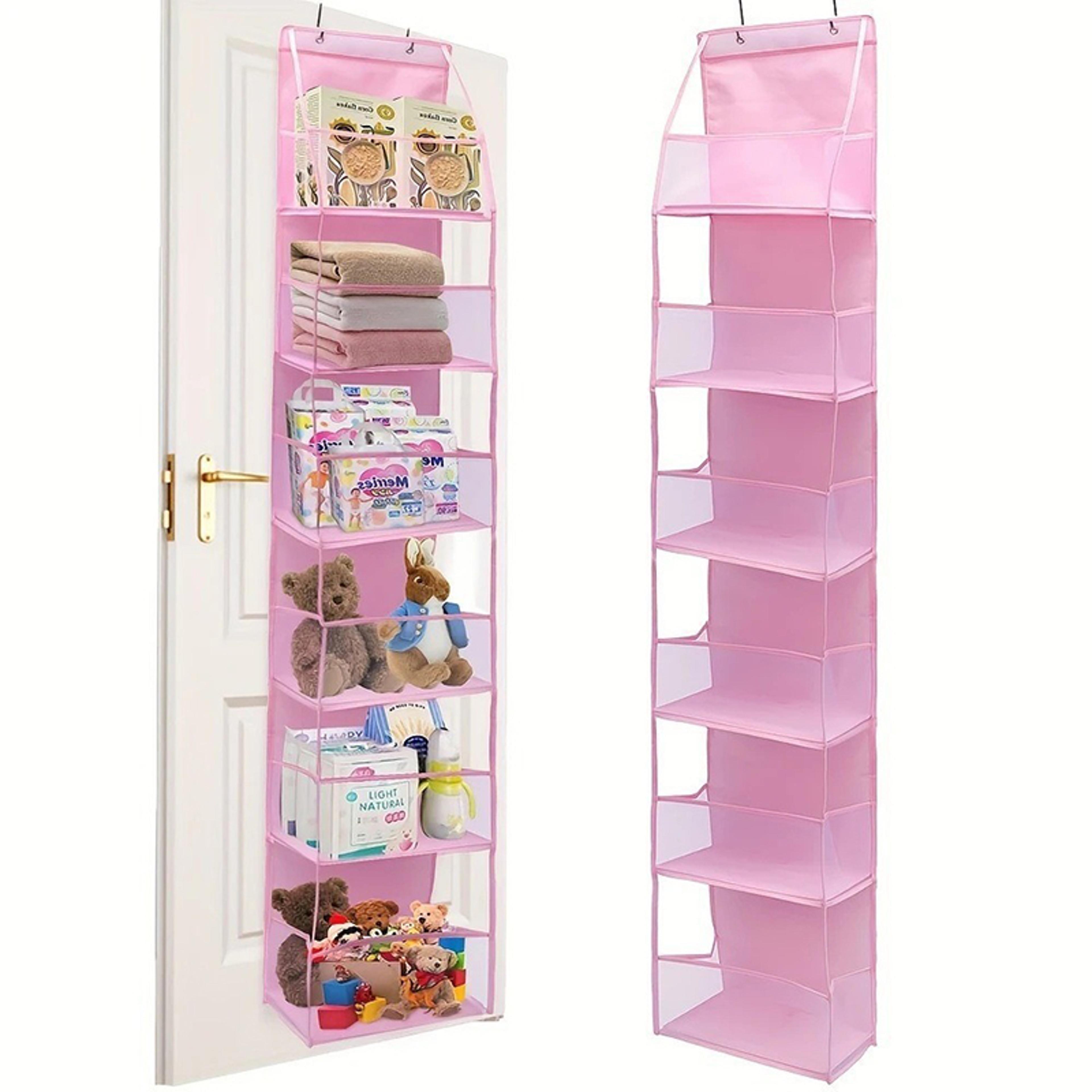 4 layer over the door organizer foldable hanging storage bag for clothes toys snacks and bathroom essentials