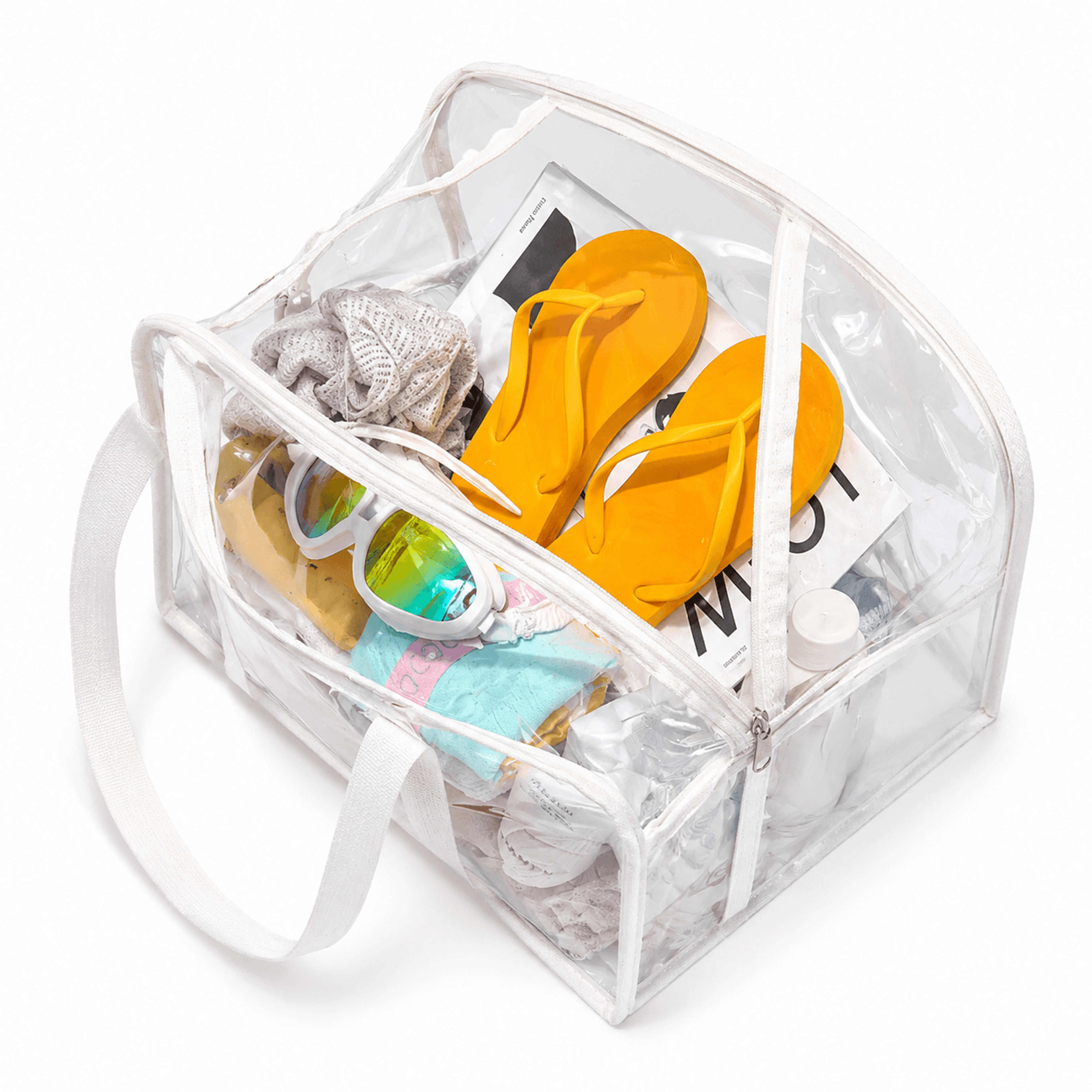 large transparent storage bag waterproof makeup travel organizer for clothes and beach essentials