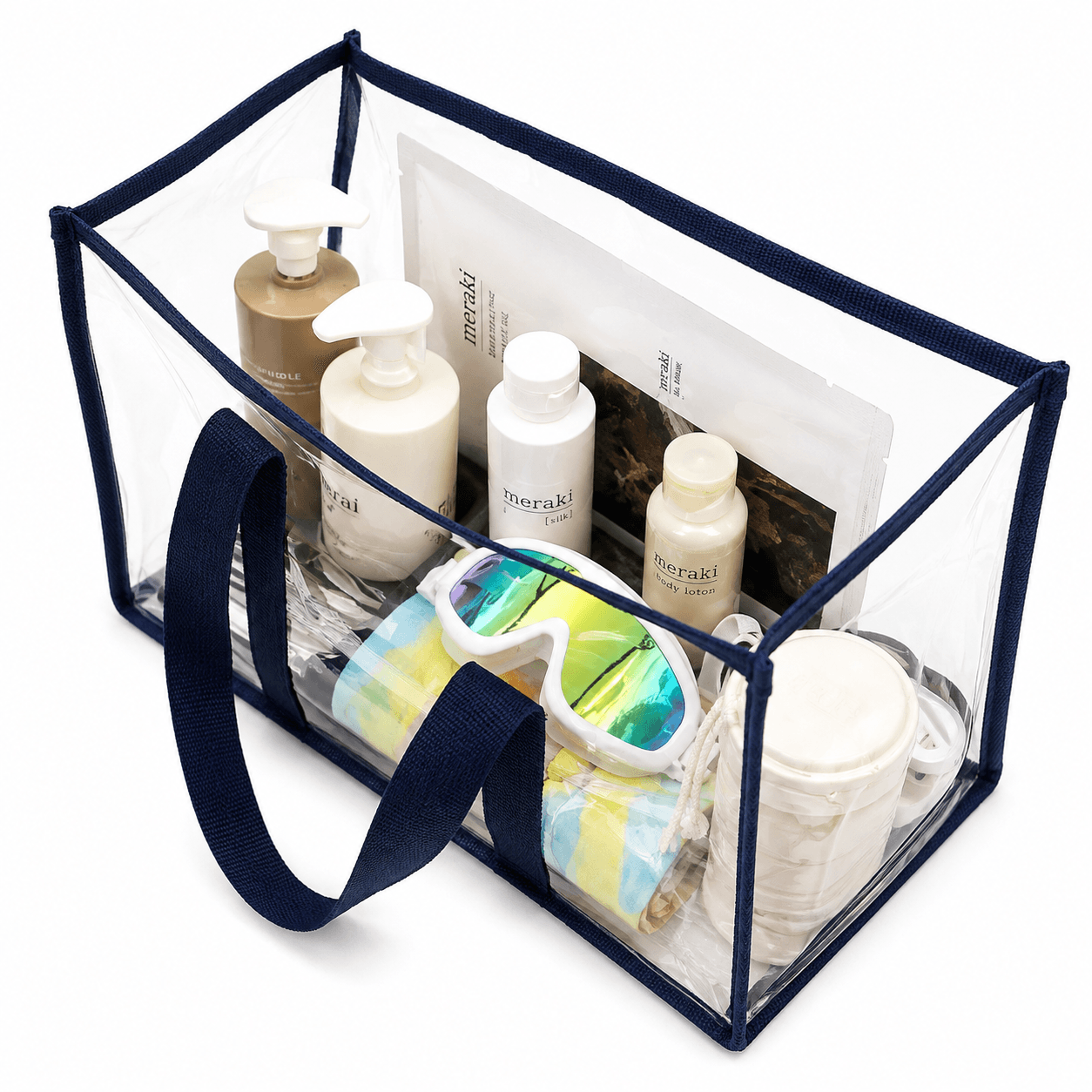 clear pvc storage bag large capacity waterproof makeup and travel organizer