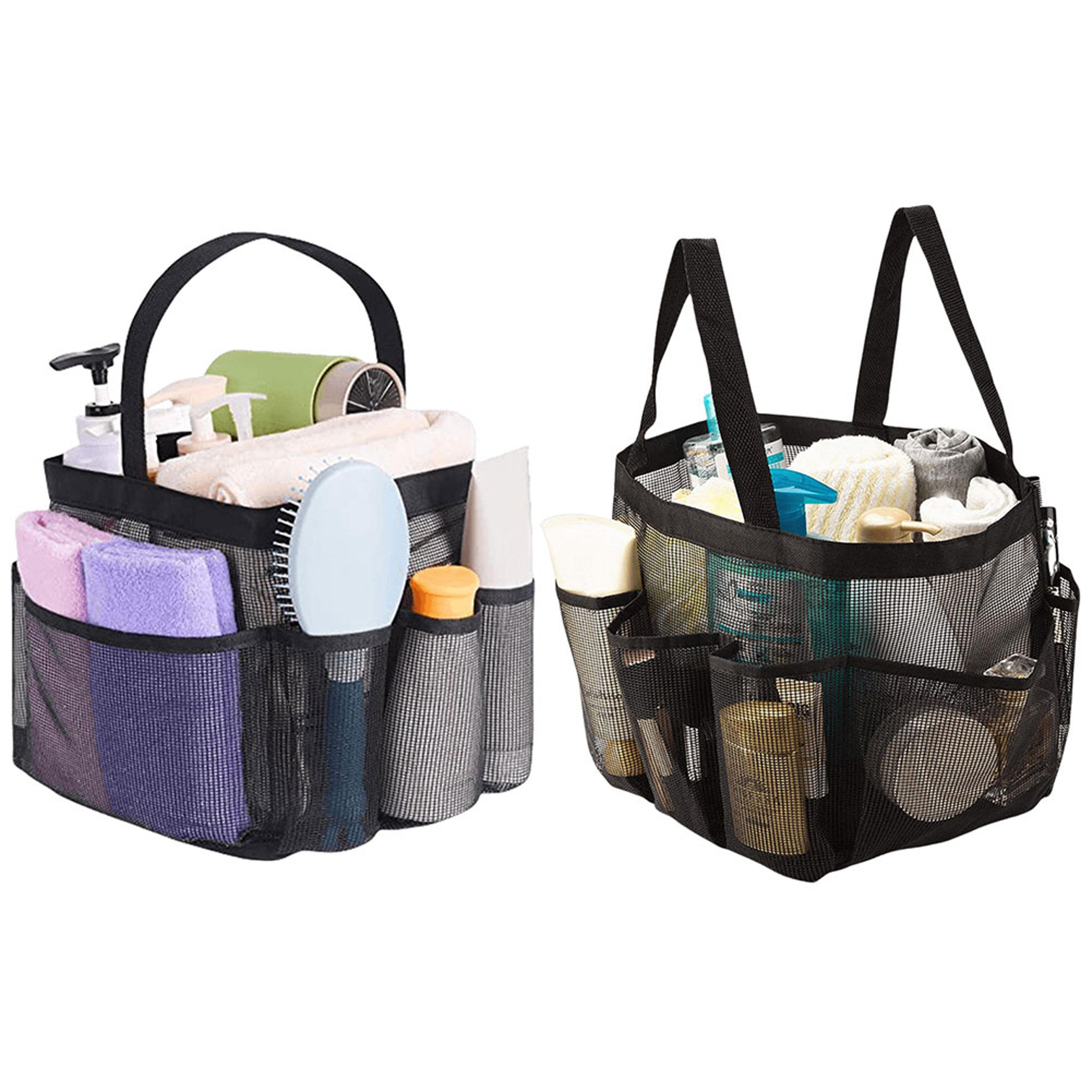 portable mesh shower caddy multi pocket quick dry shower organizer bag with handle
