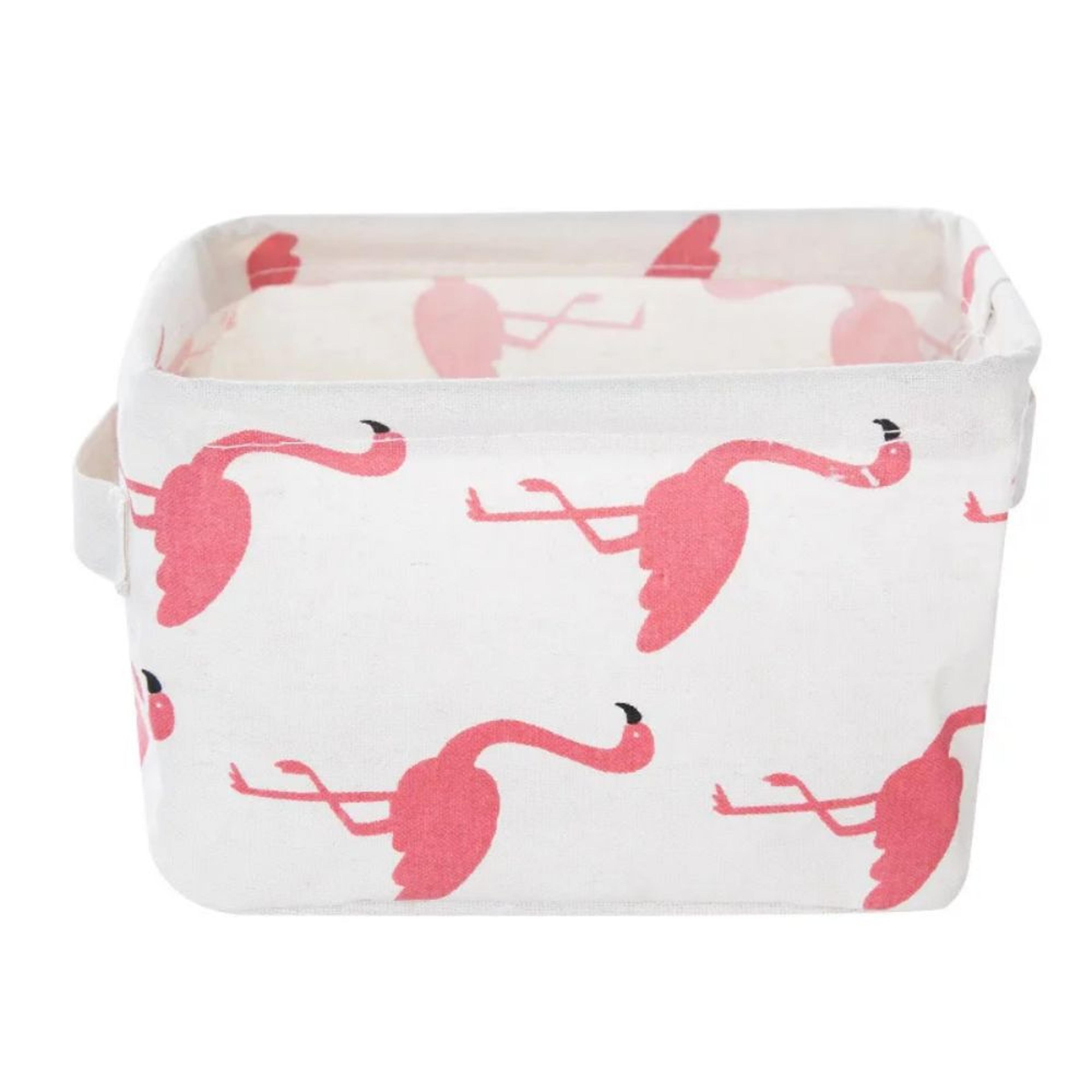 cotton linen storage basket desktop organizer waterproof cosmetic and clothes storage bag