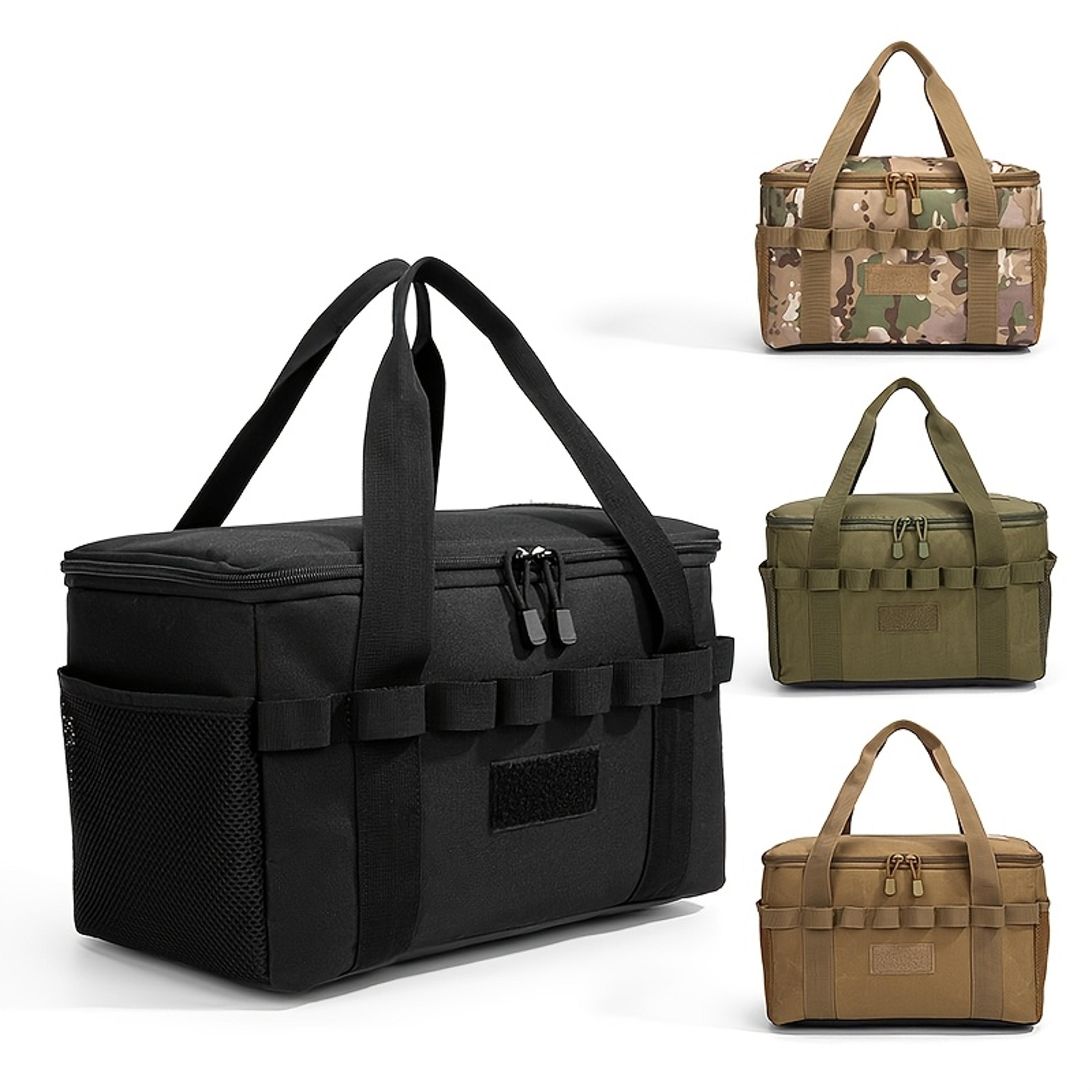 camping storage bag tactical gear organizer with molle panels and removable dividers