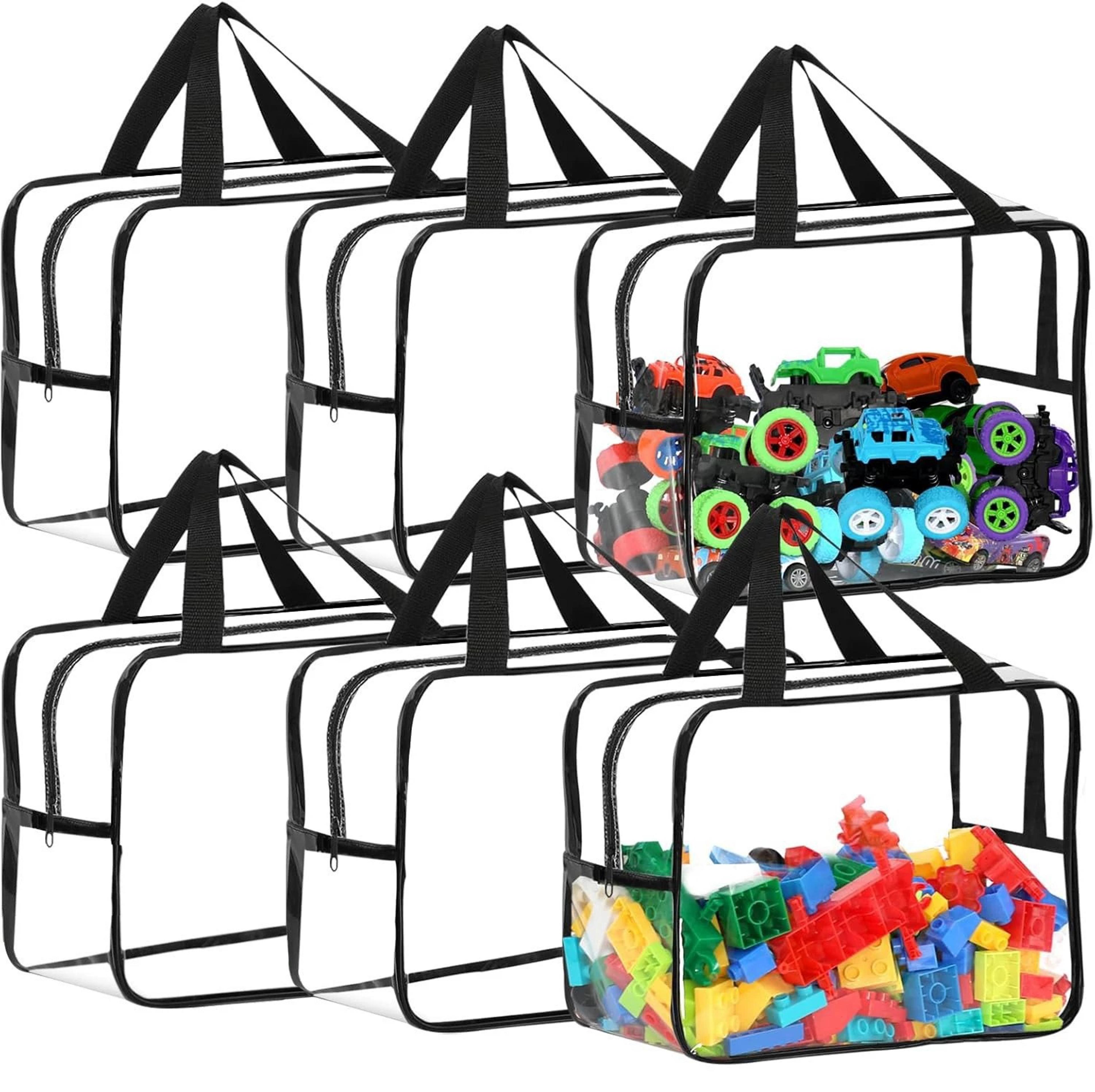 clear pvc waterproof travel organizer bag with zipper for toiletries cosmetics toys and beach essentials
