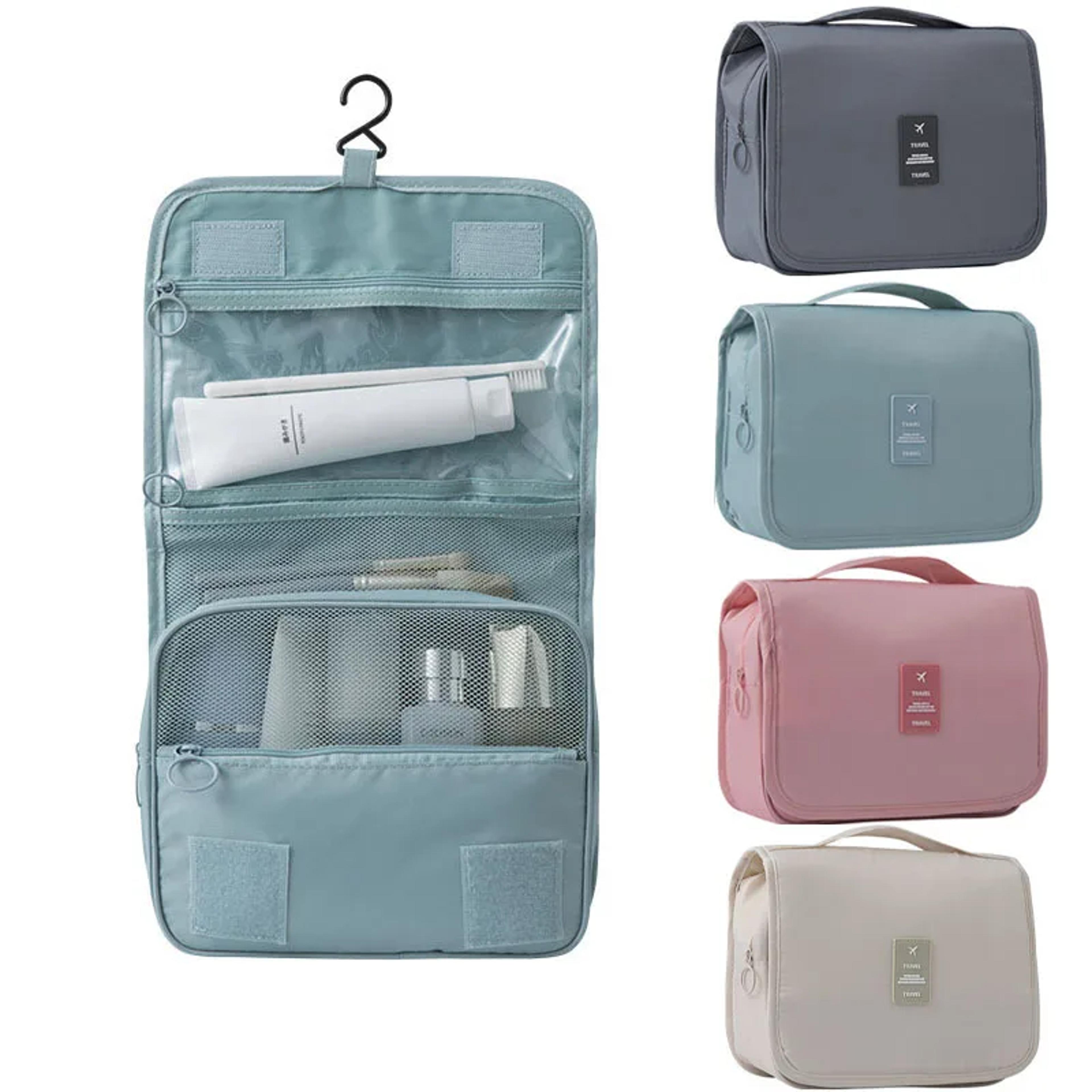 large capacity travel makeup bag waterproof toiletry organizer with hanging hook
