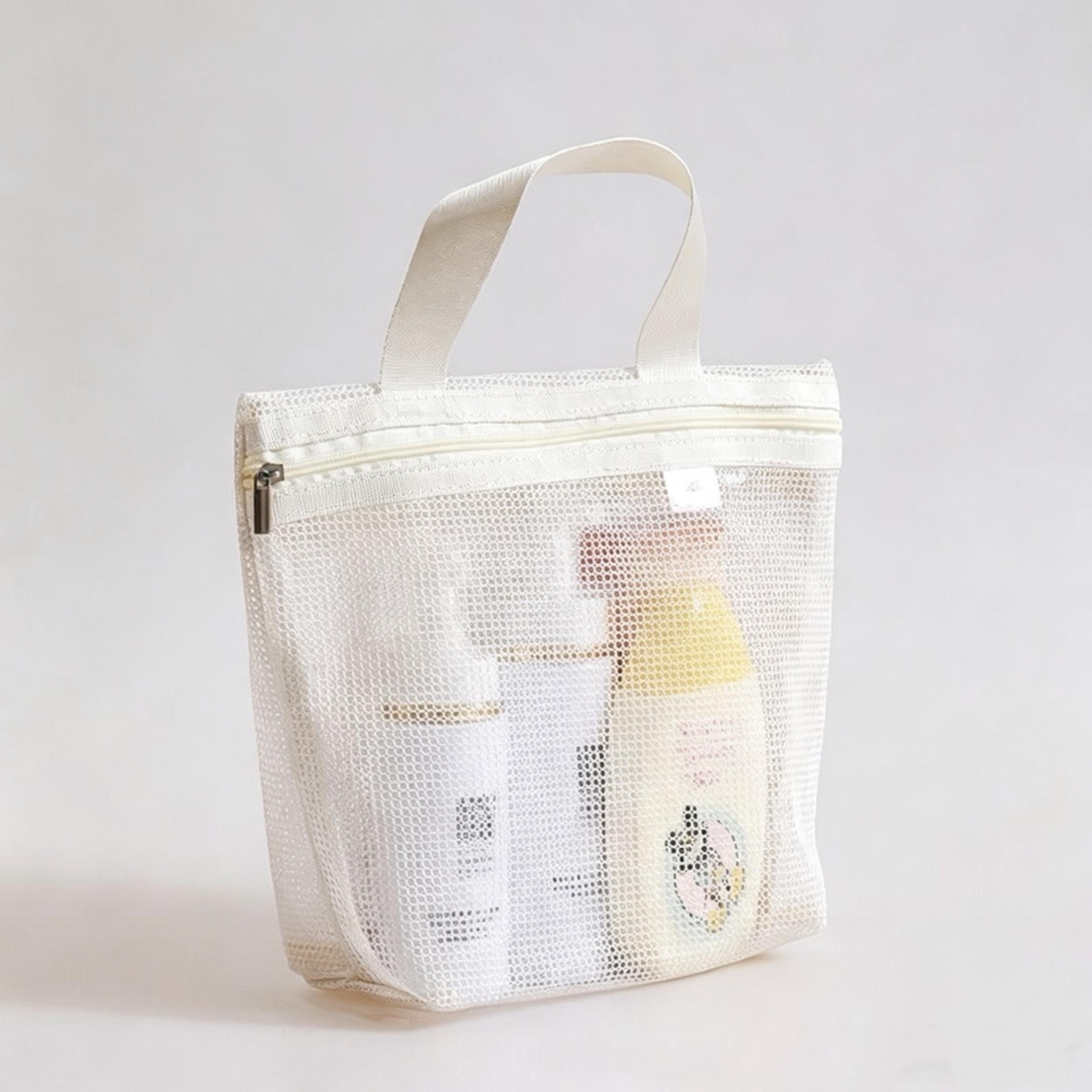 mesh travel toiletry bag hanging organizer makeup storage bag