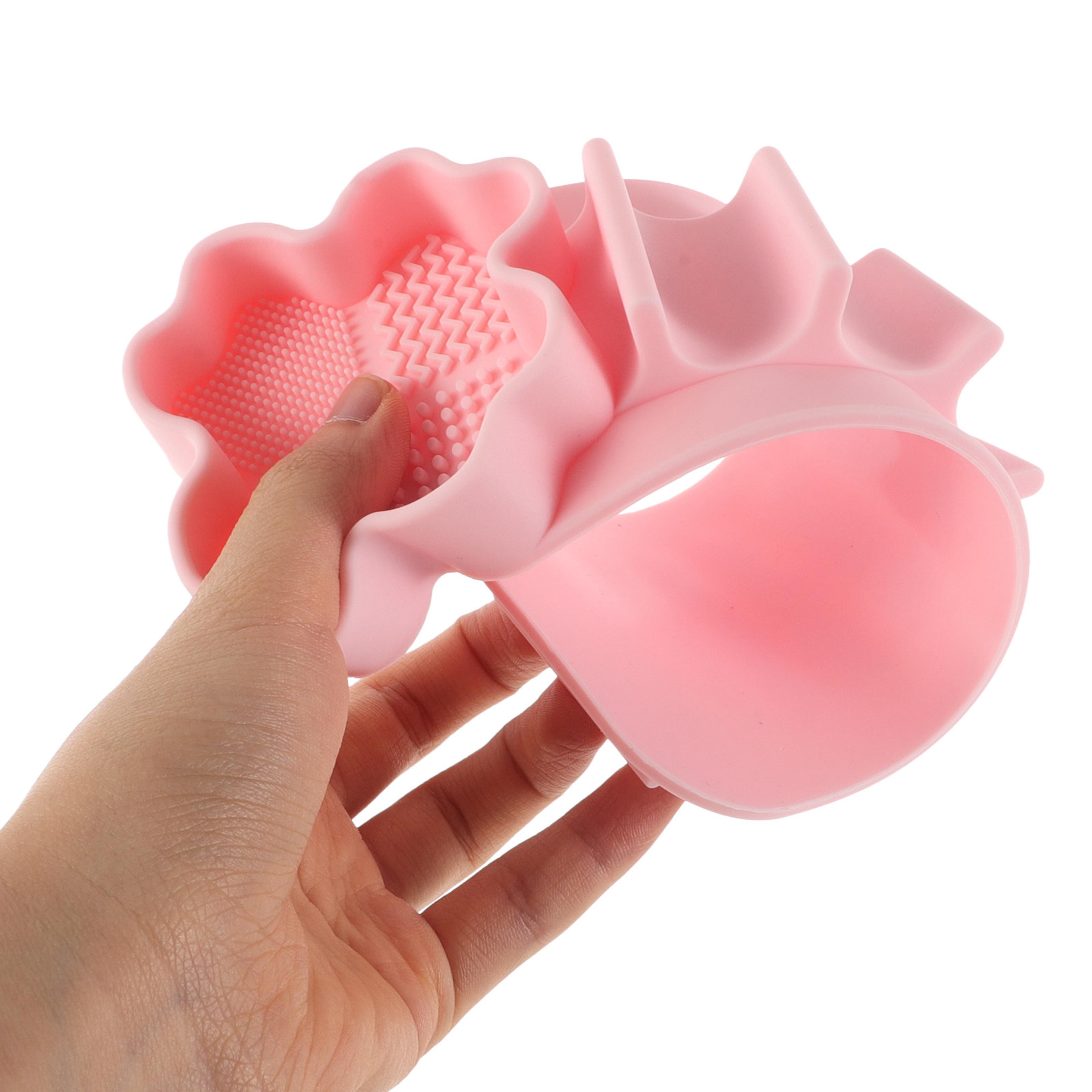 2pcs silicone makeup brush holder and drying rack with suction cup