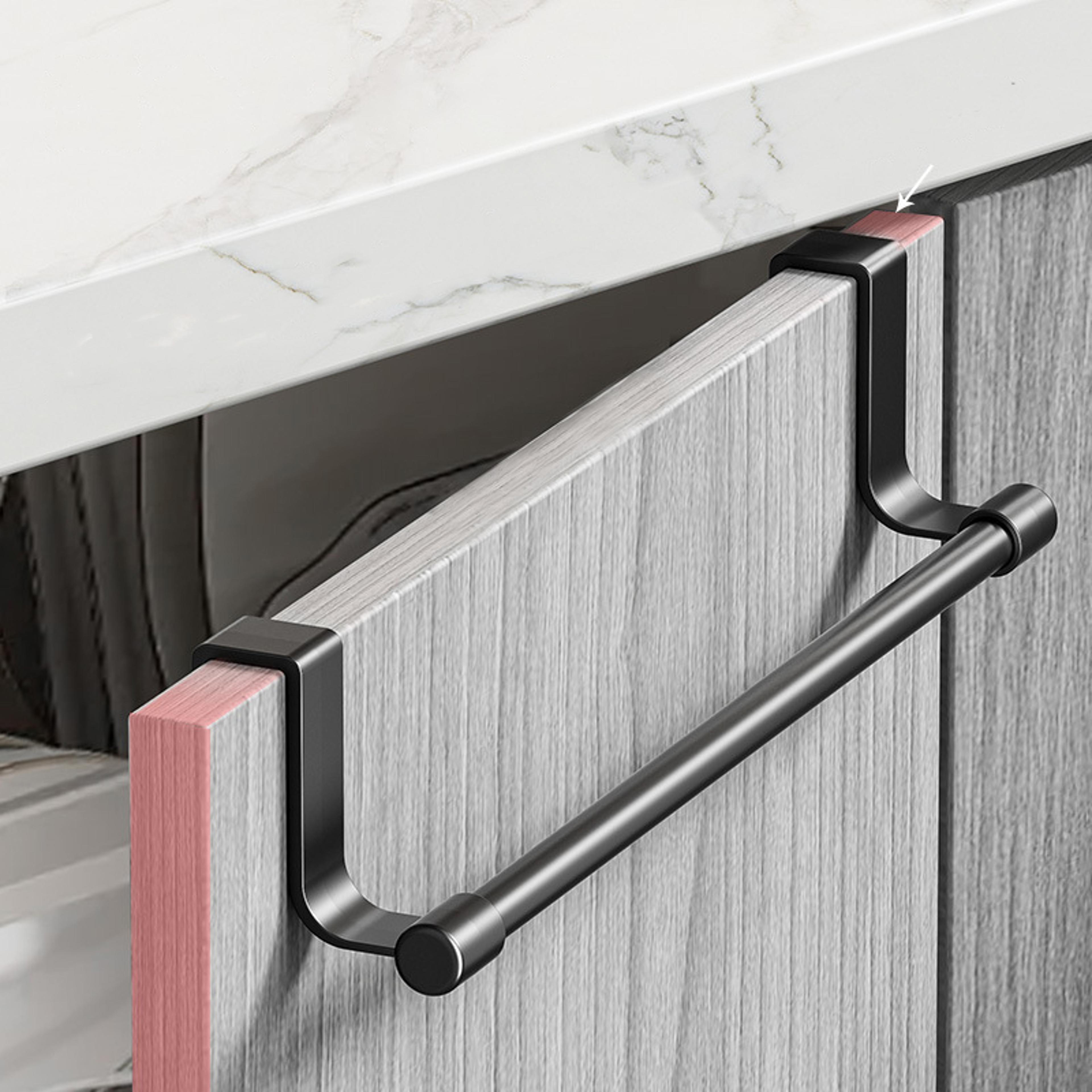 over cabinet towel rack no drill kitchen bathroom towel holder