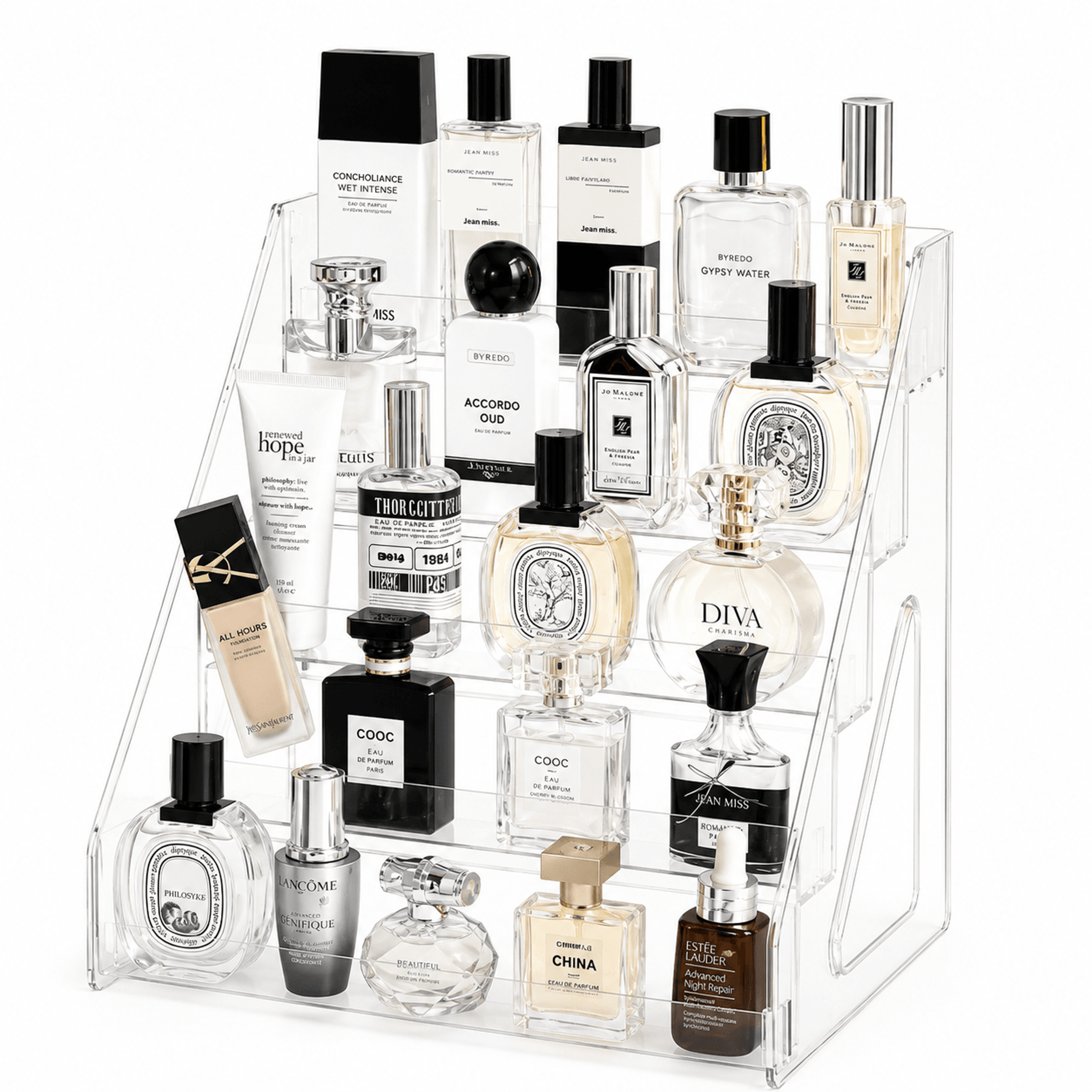 5 tier makeup organizer and perfume display rack for vanity and dresser