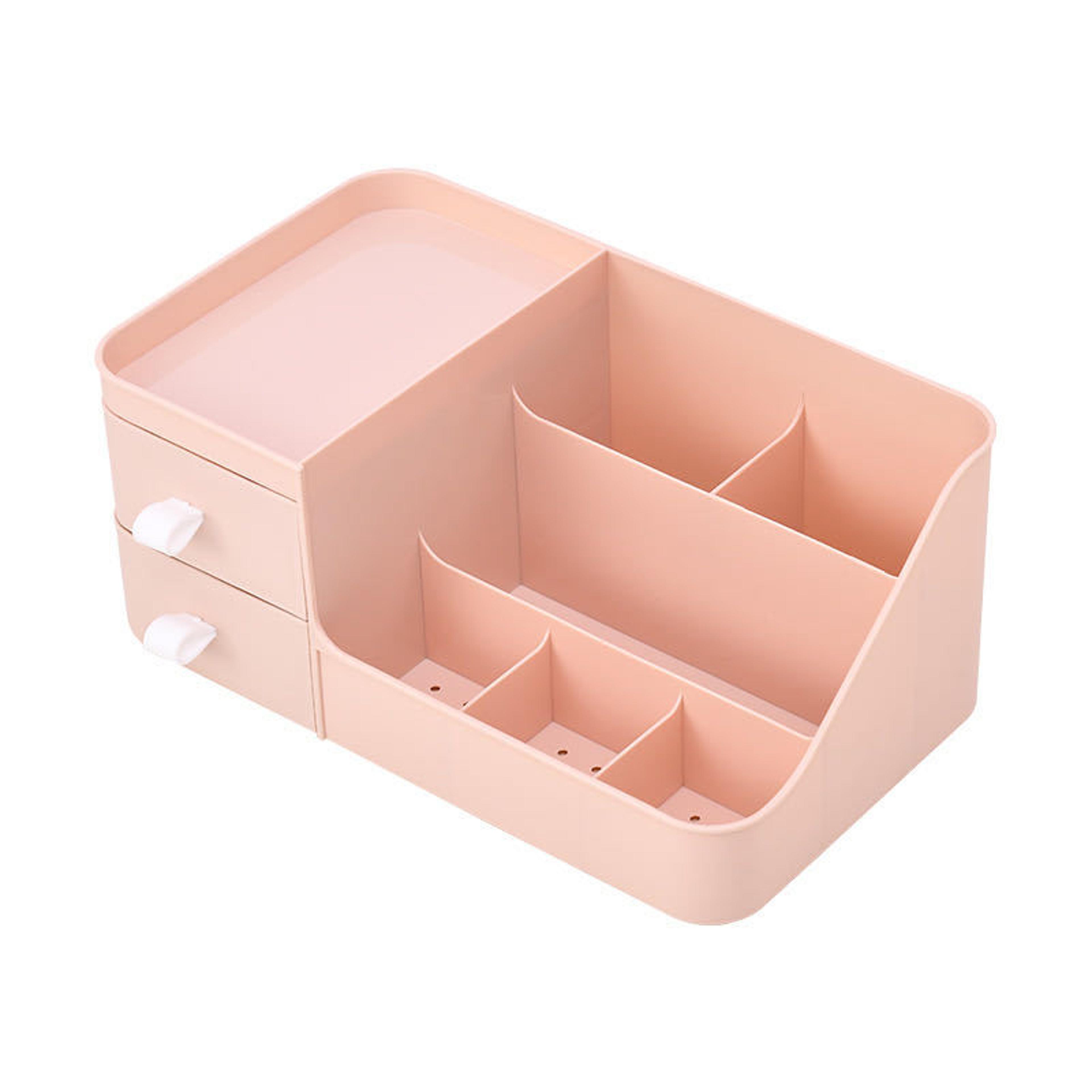 large capacity makeup organizer with drawers for vanity and skincare storage