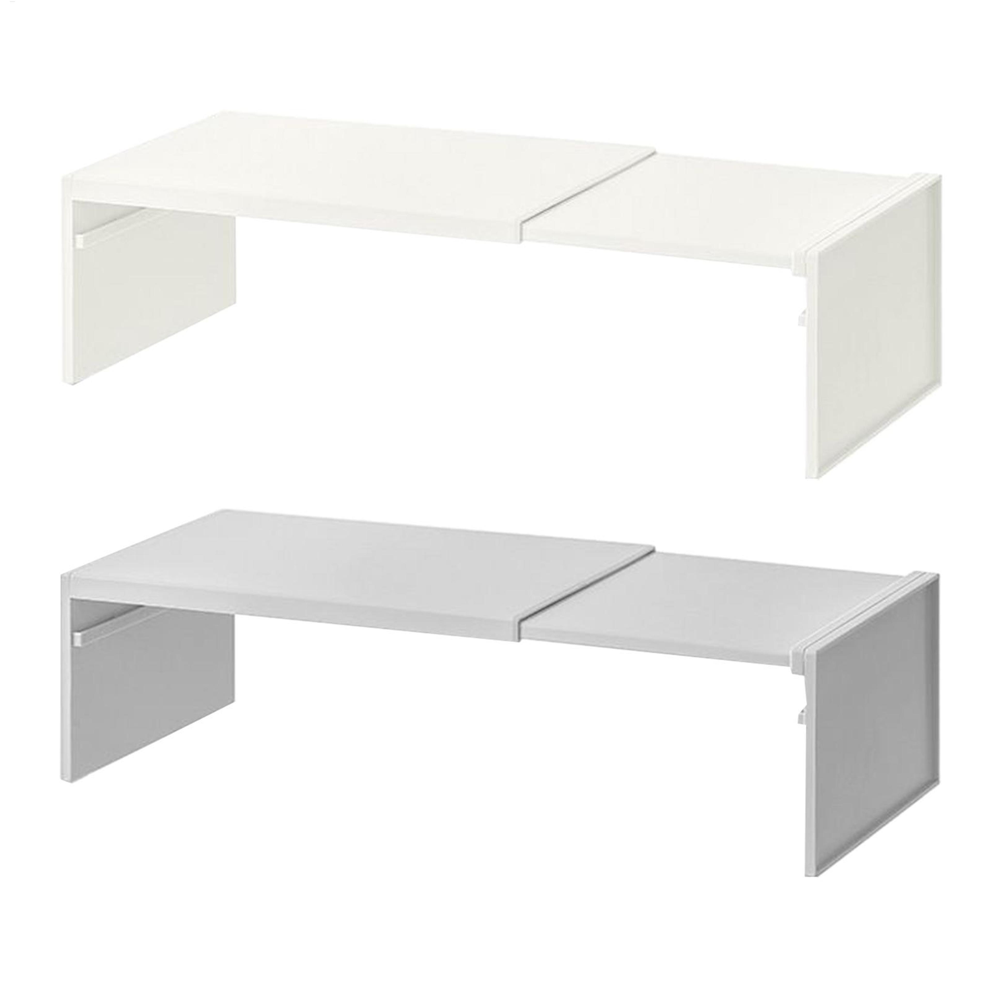 expandable cabinet shelf organizer adjustable stackable kitchen storage rack