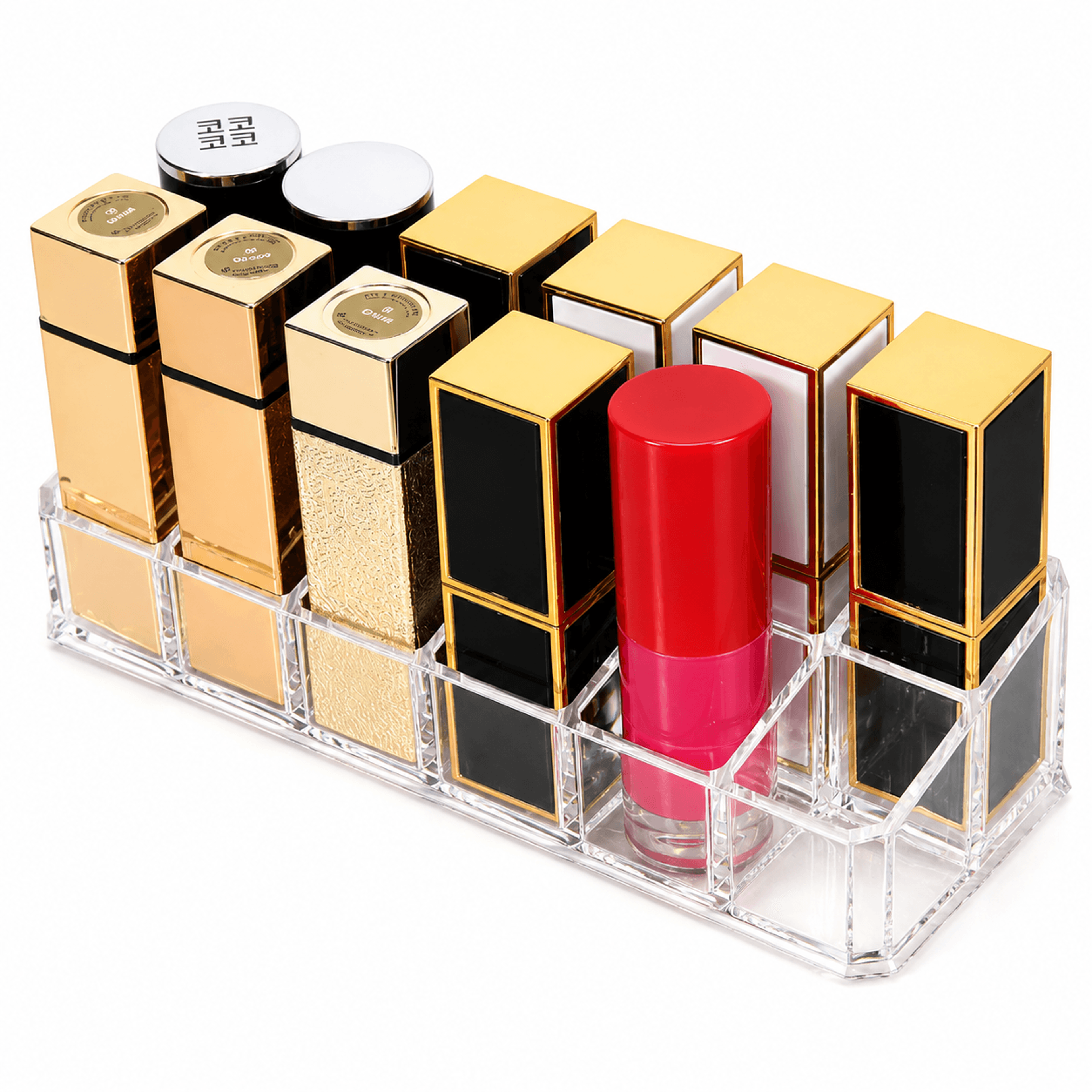 clear 12 grid lipstick organizer and acrylic makeup organizer