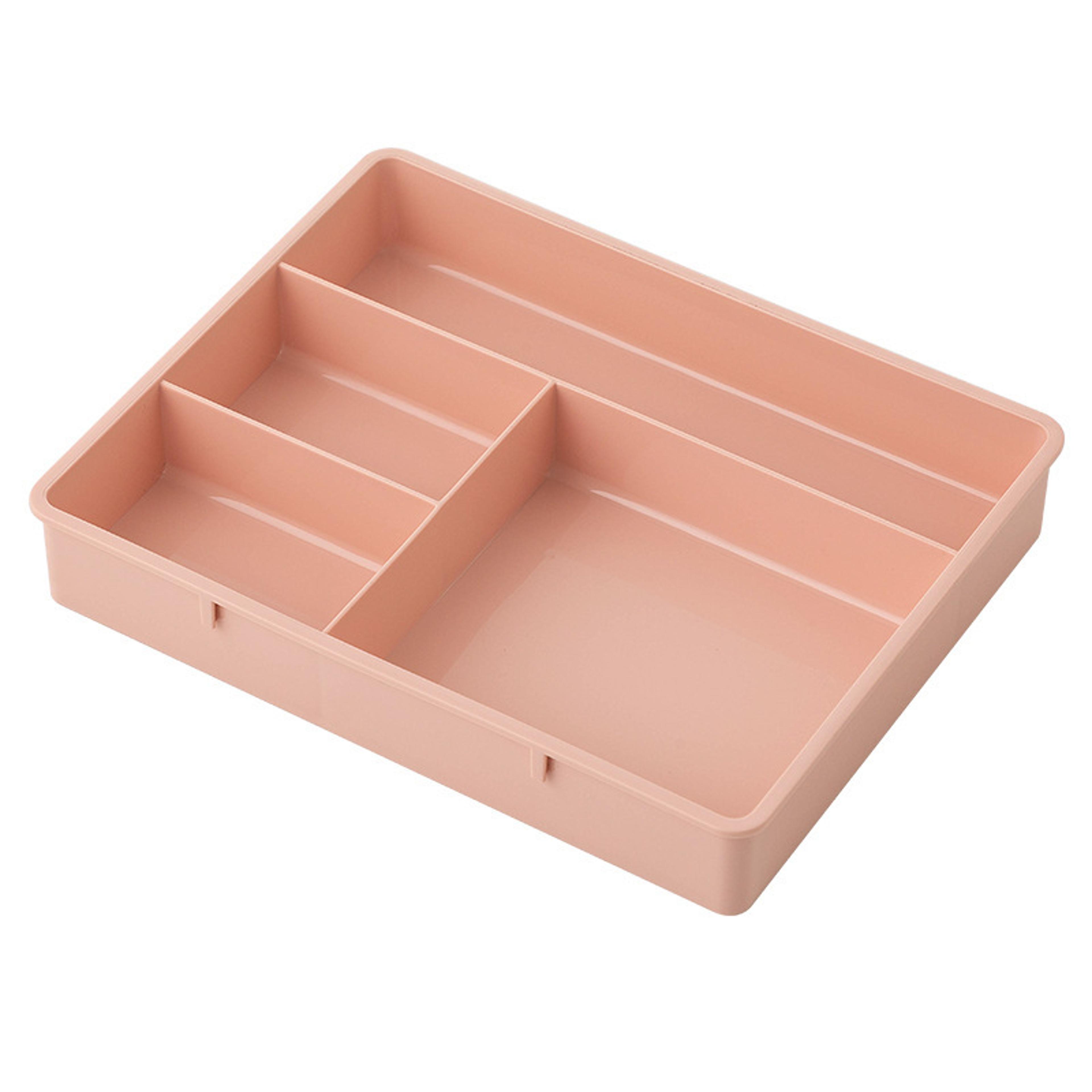 desktop drawer organizer with compartments for stationery and makeup