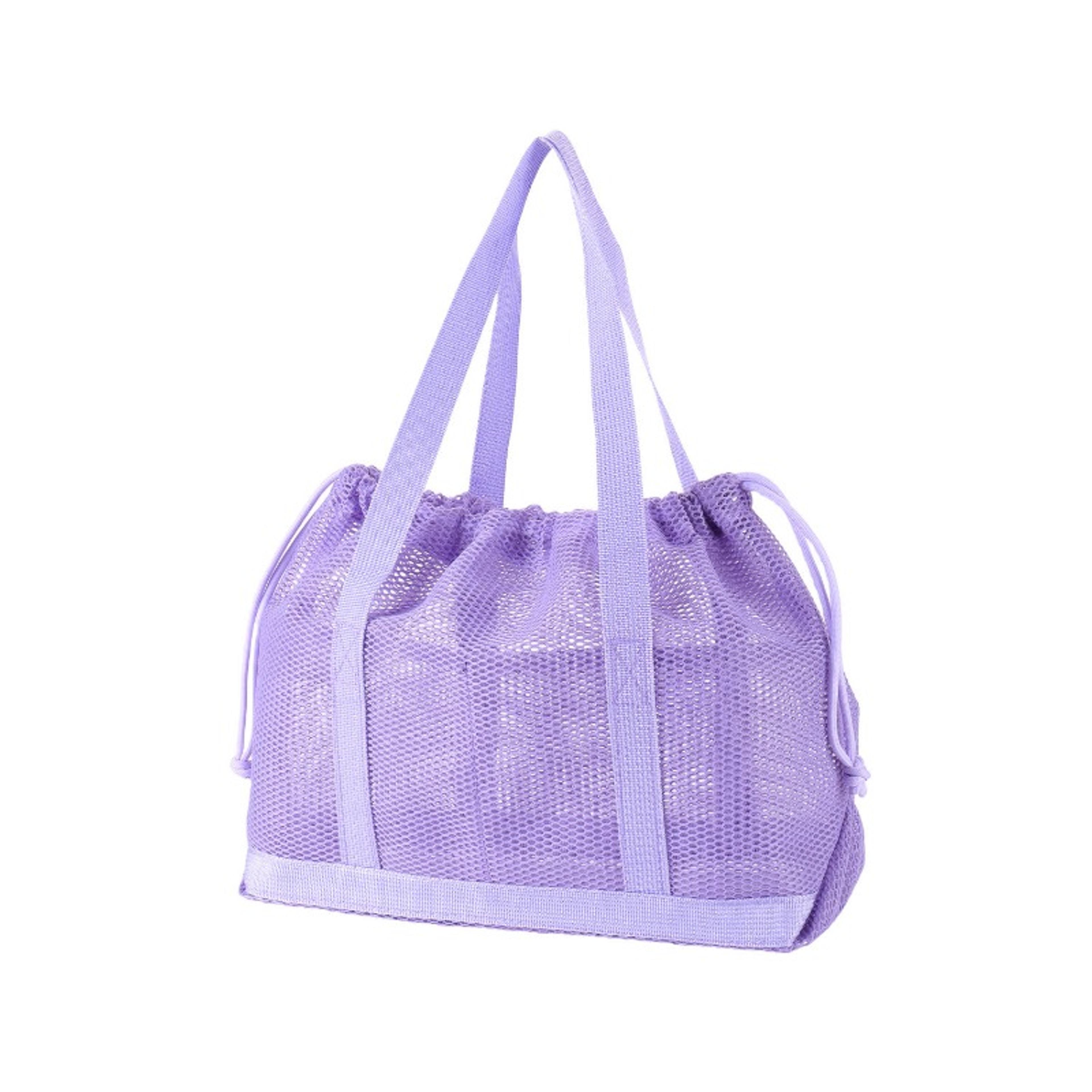 sand free mesh beach bag foldable drawstring travel tote