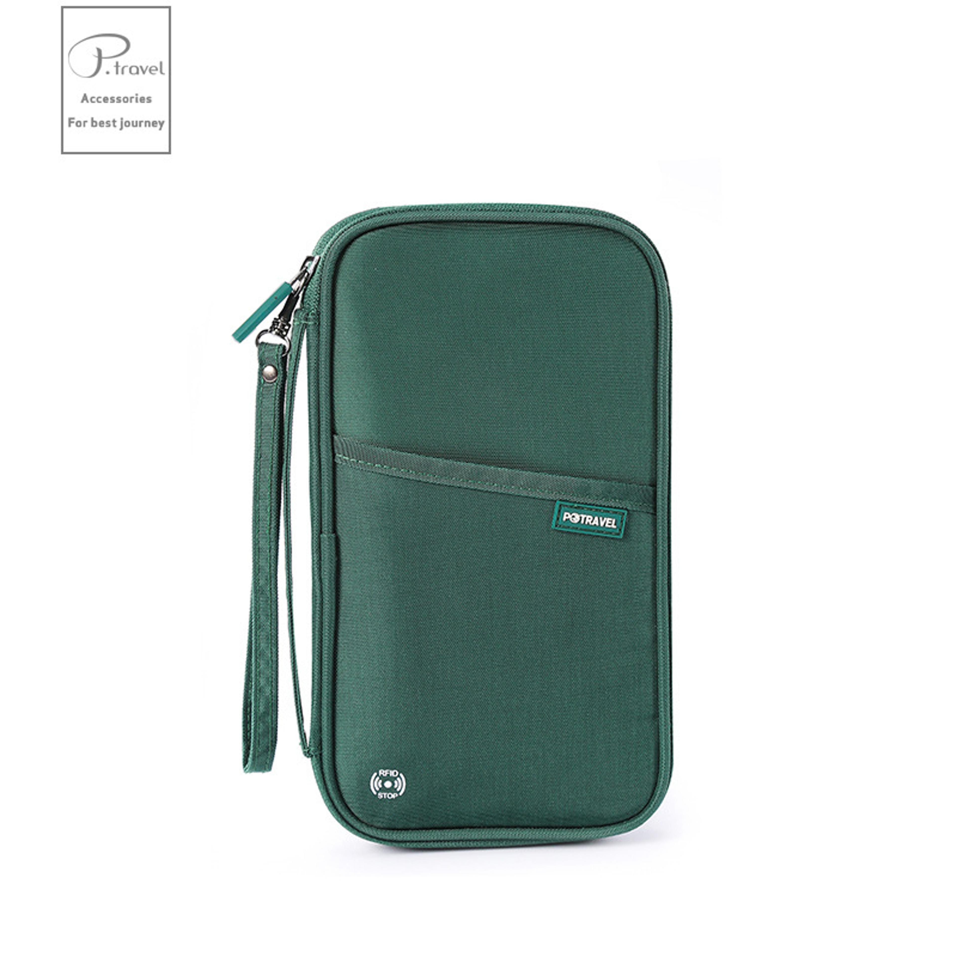 family passport holder and travel document organizer crossbody wallet for cards tickets and cash