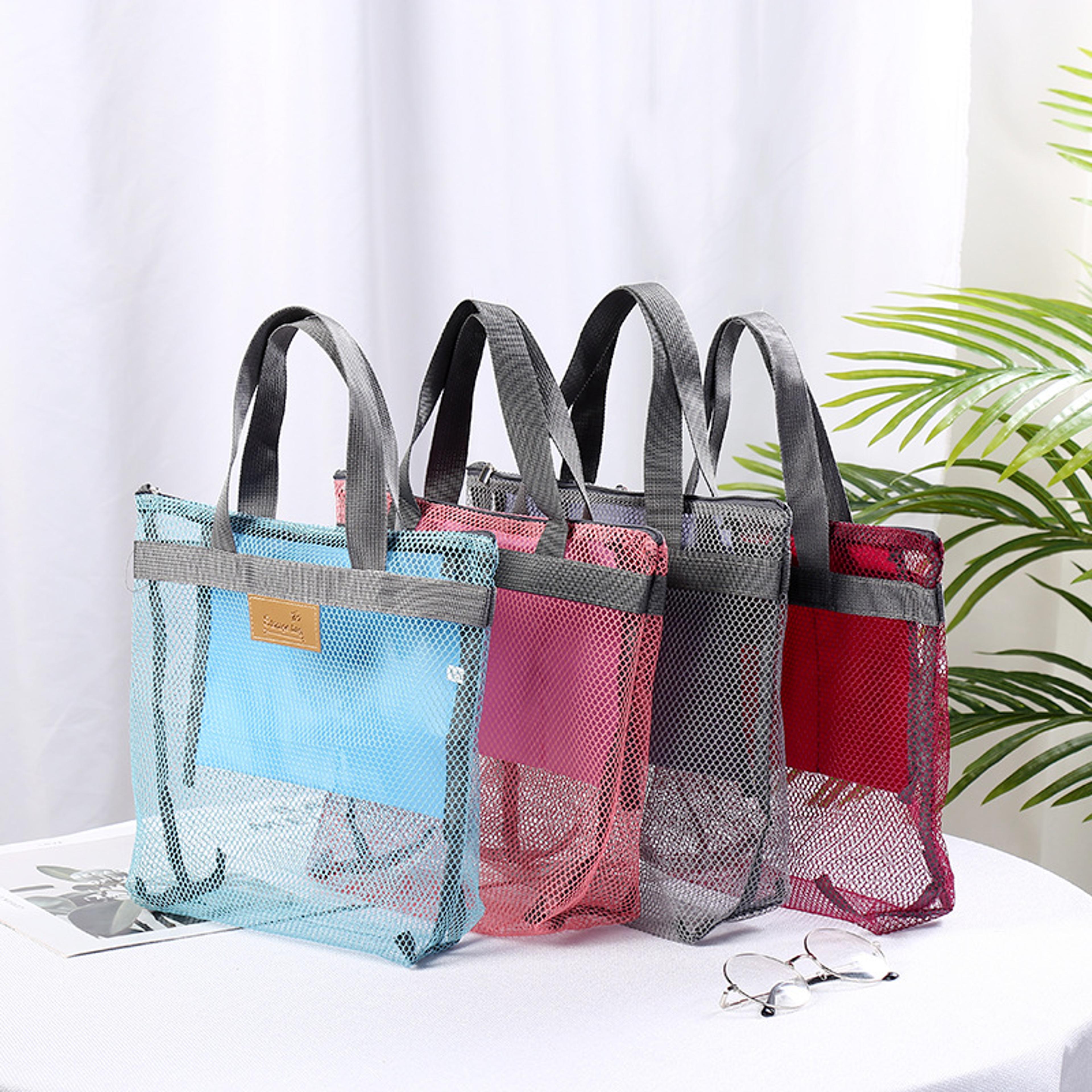quick dry mesh travel storage bag for beach pool toiletries and clothing