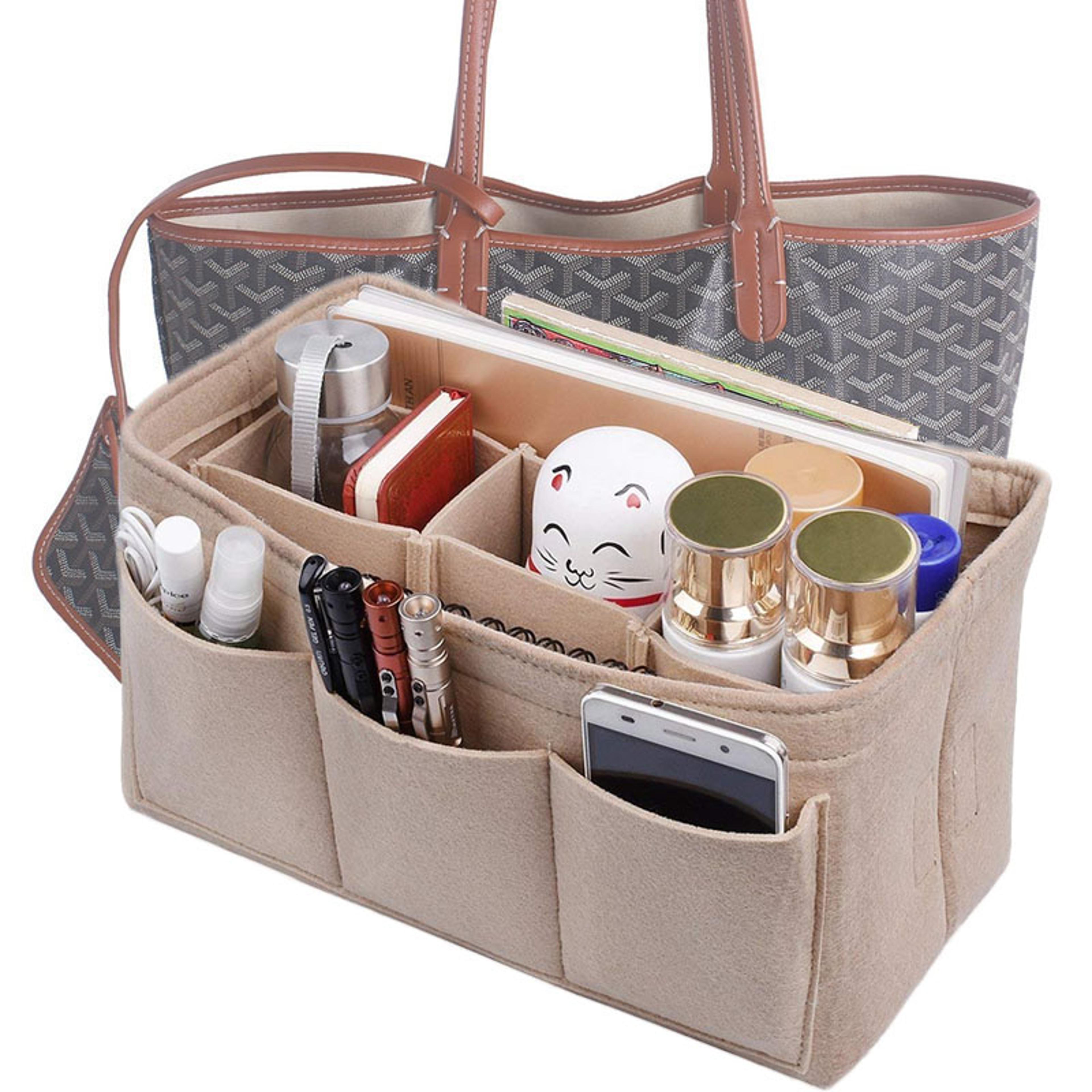 felt purse organizer insert with 12 pockets for handbags and totes