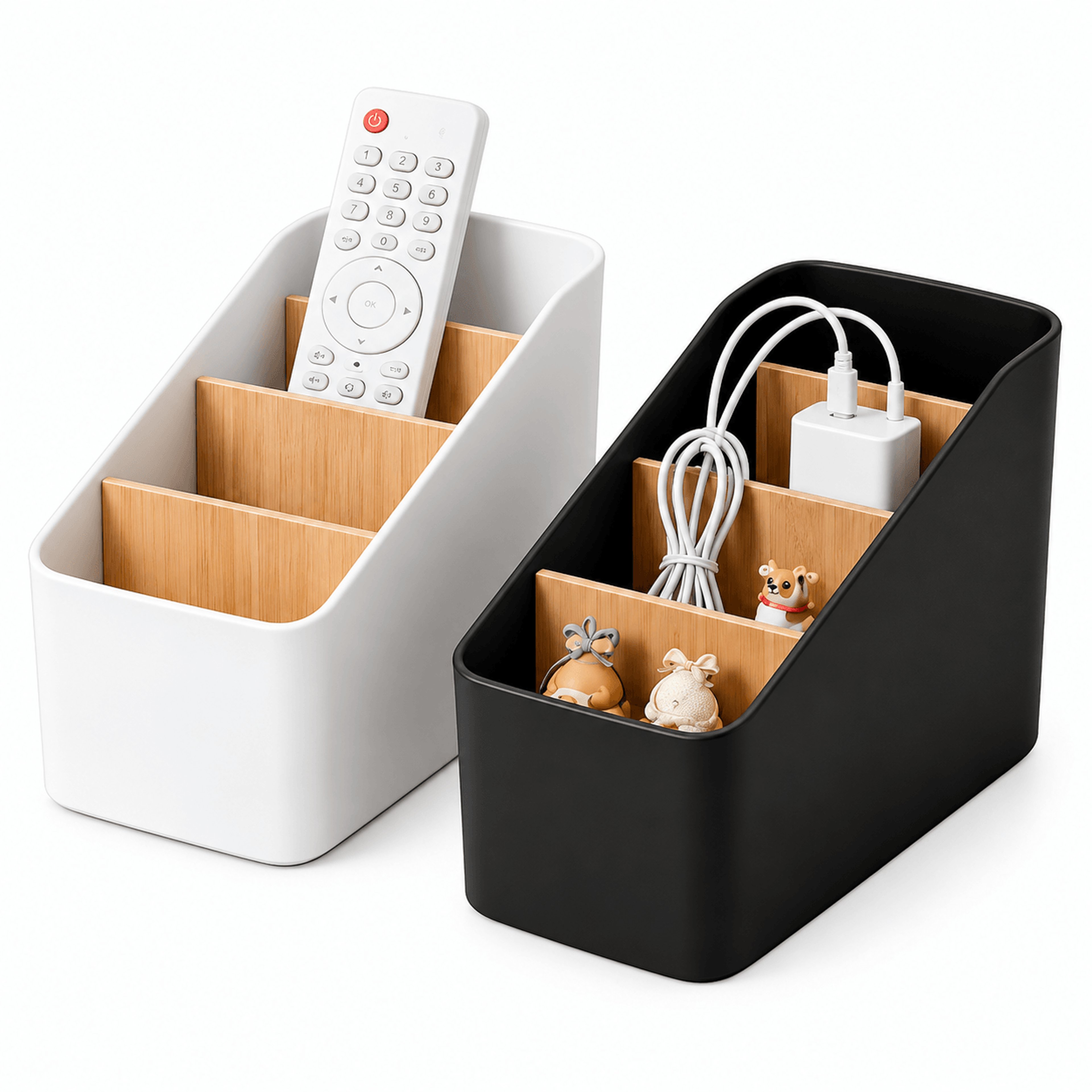remote control holder desktop organizer caddy for remotes makeup brushes and office supplies