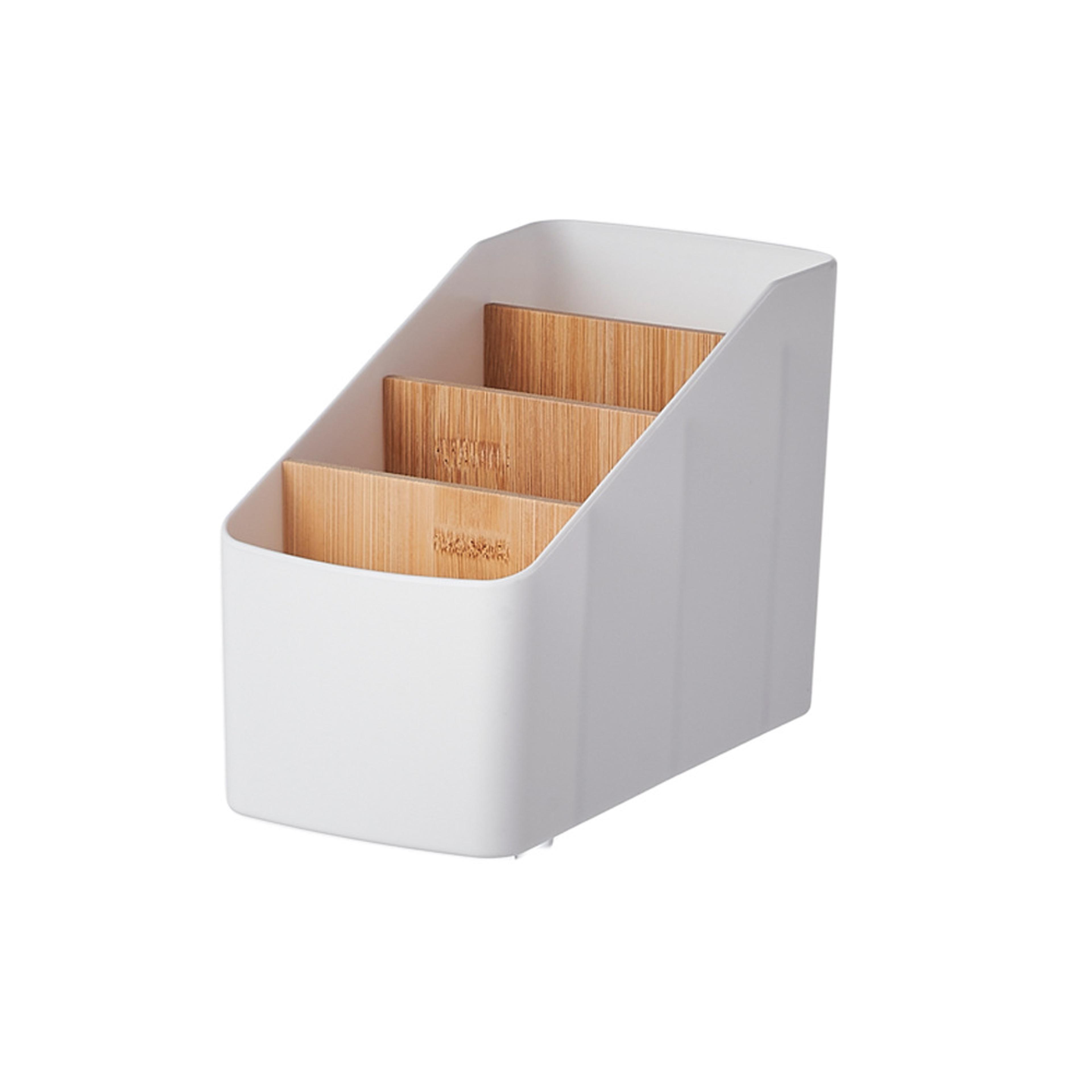 wooden remote control holder multipurpose desktop organizer storage box