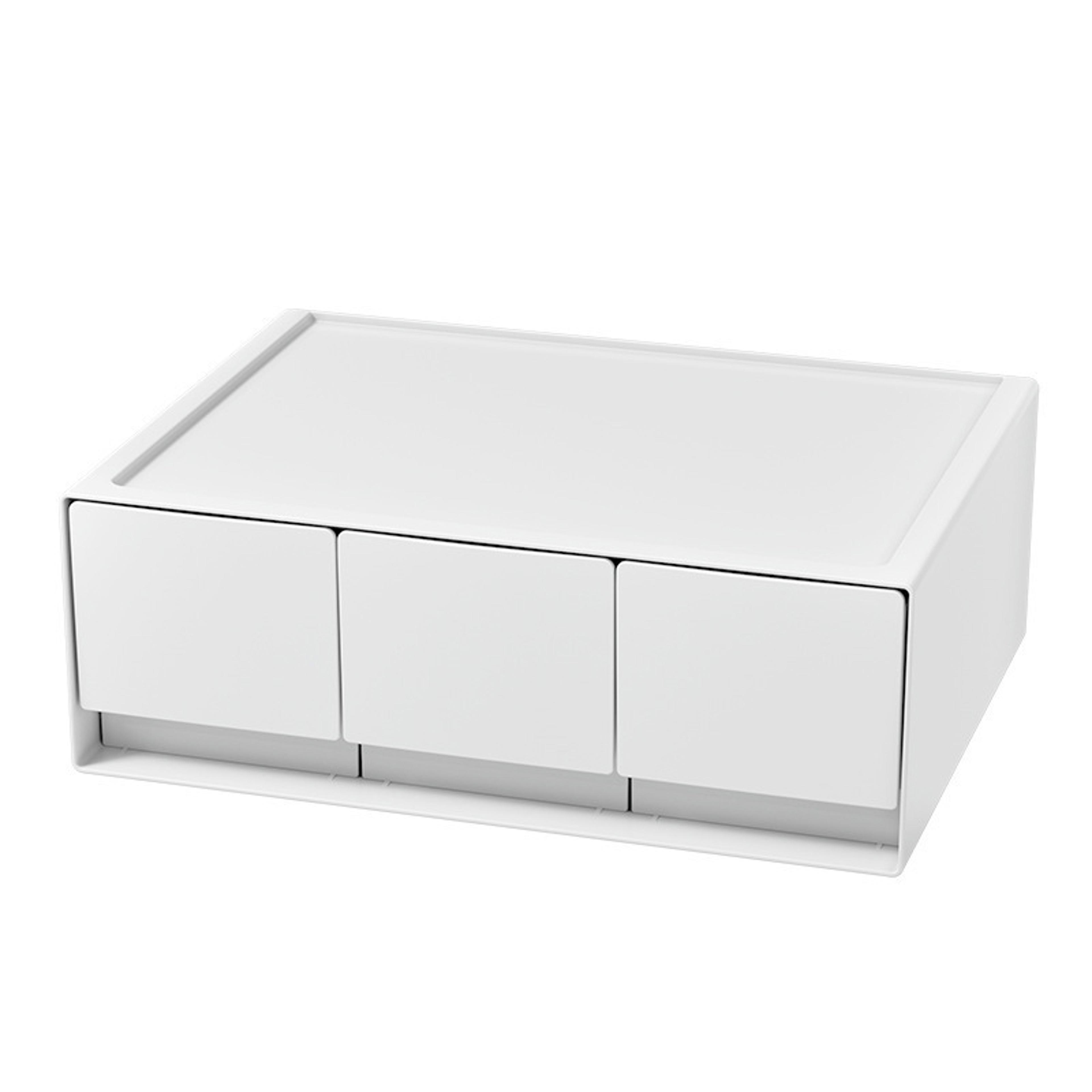 stackable cosmetic organizer with drawers for makeup jewelry and desktop storage
