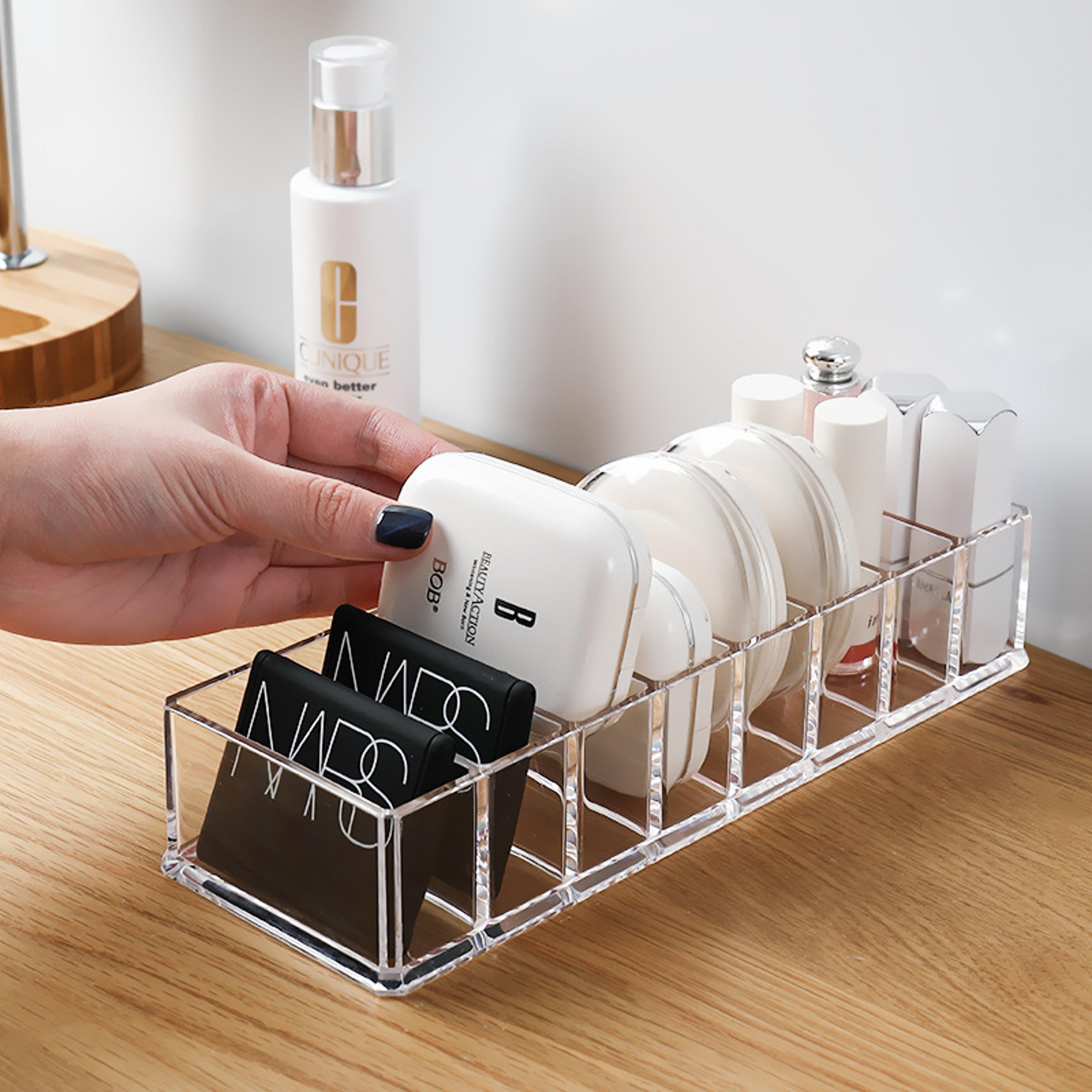 clear acrylic makeup organizer and jewelry storage box for vanity & desktop