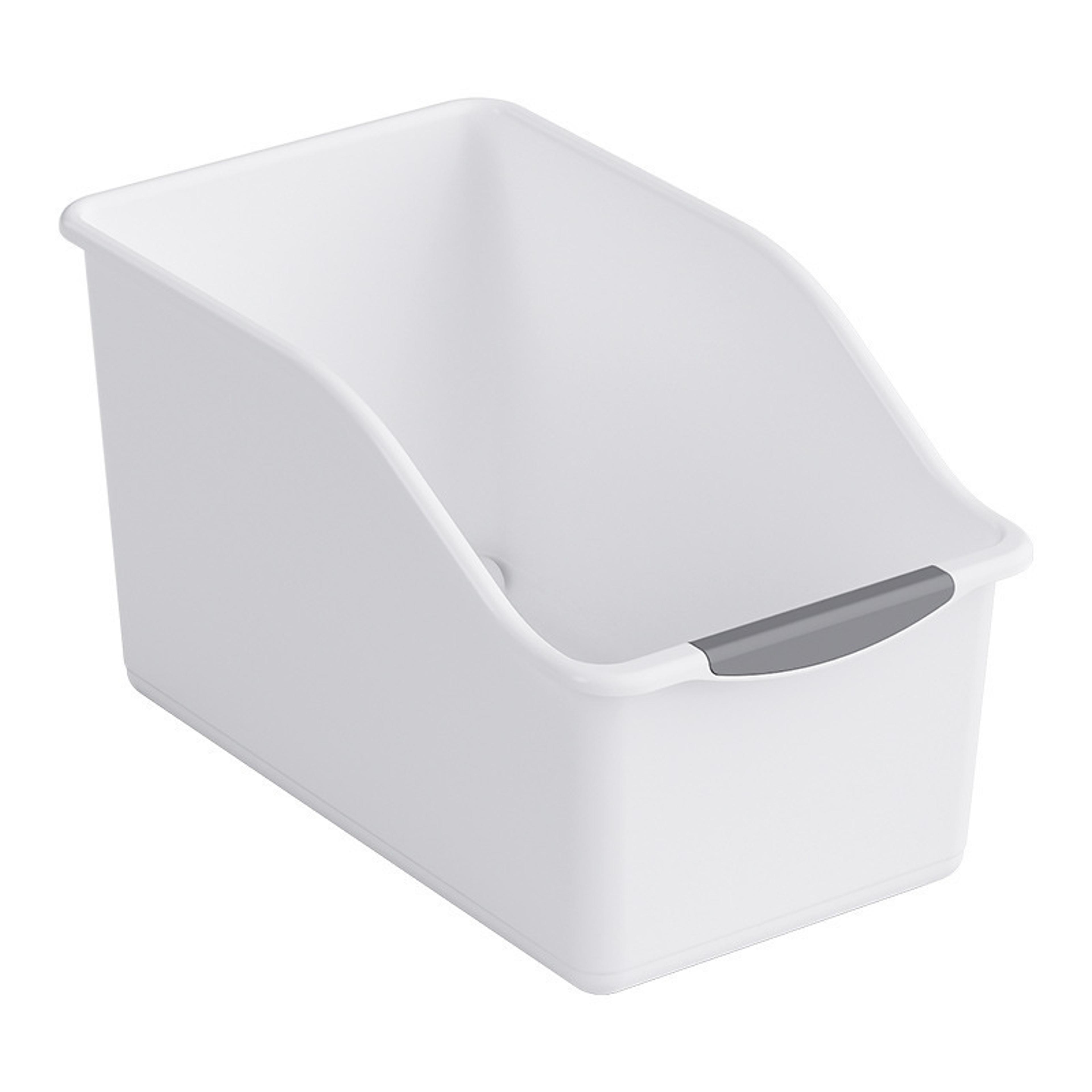 space saving stackable storage bins for kitchen bathroom and home organization