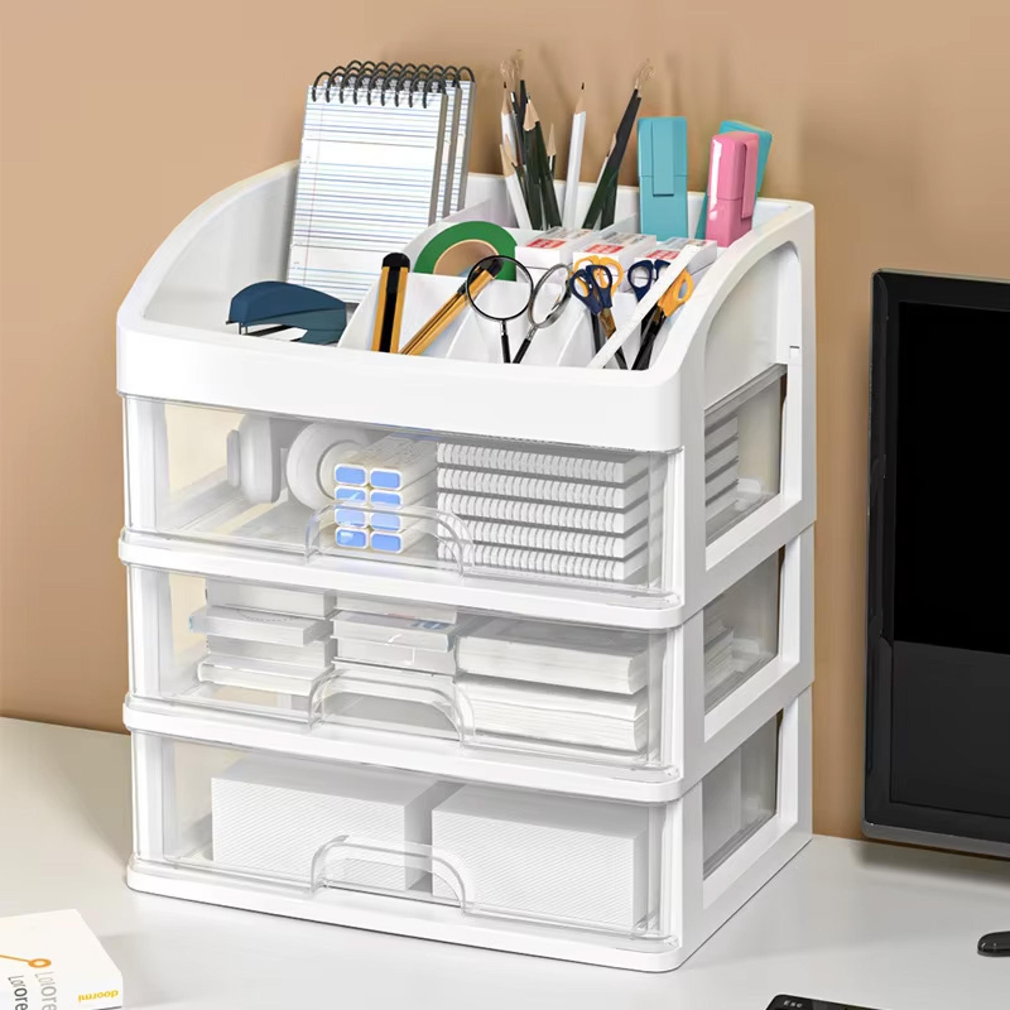 3 drawer makeup organizer large capacity cosmetic and jewelry storage box
