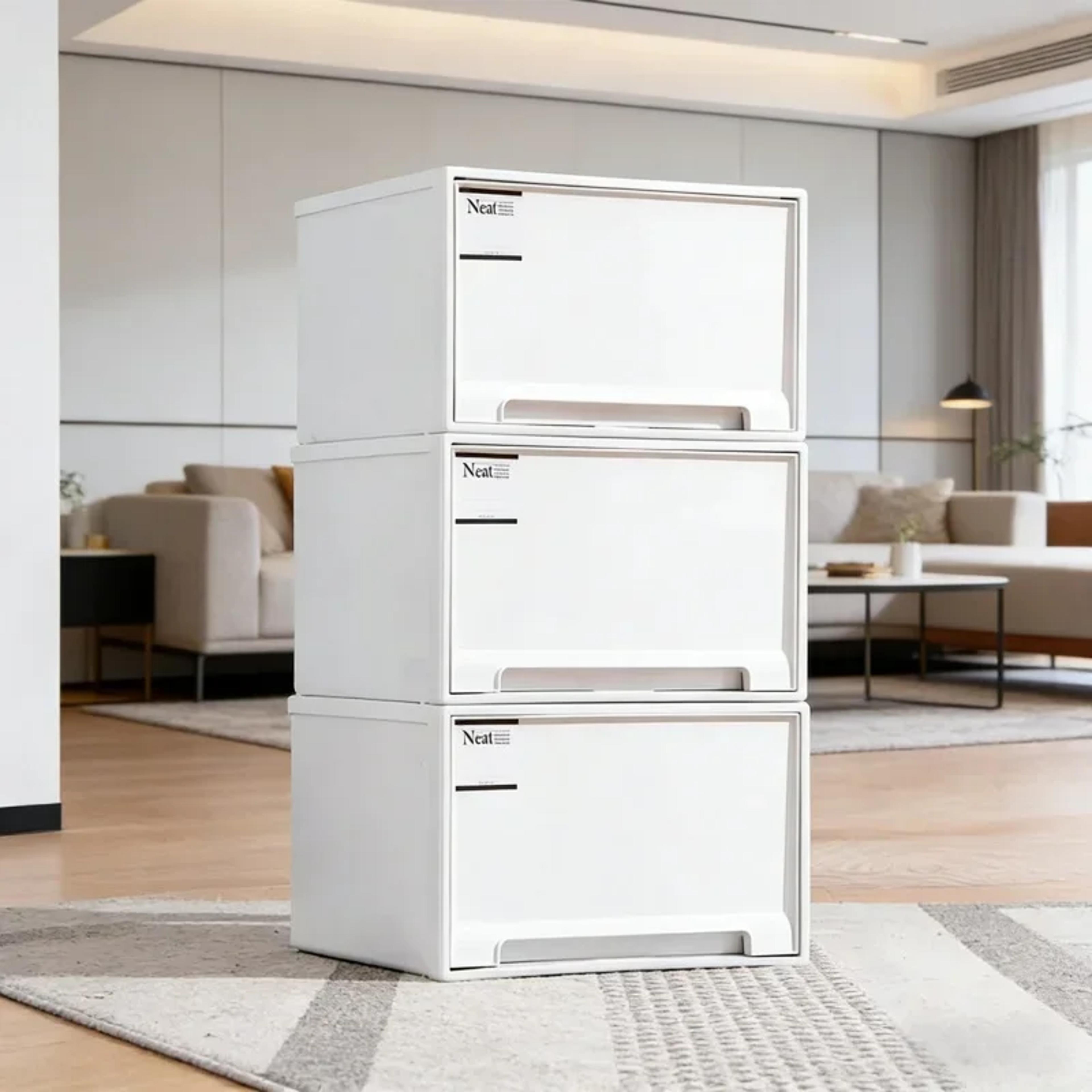 stackable drawer storage box space saving closet and wardrobe organizer