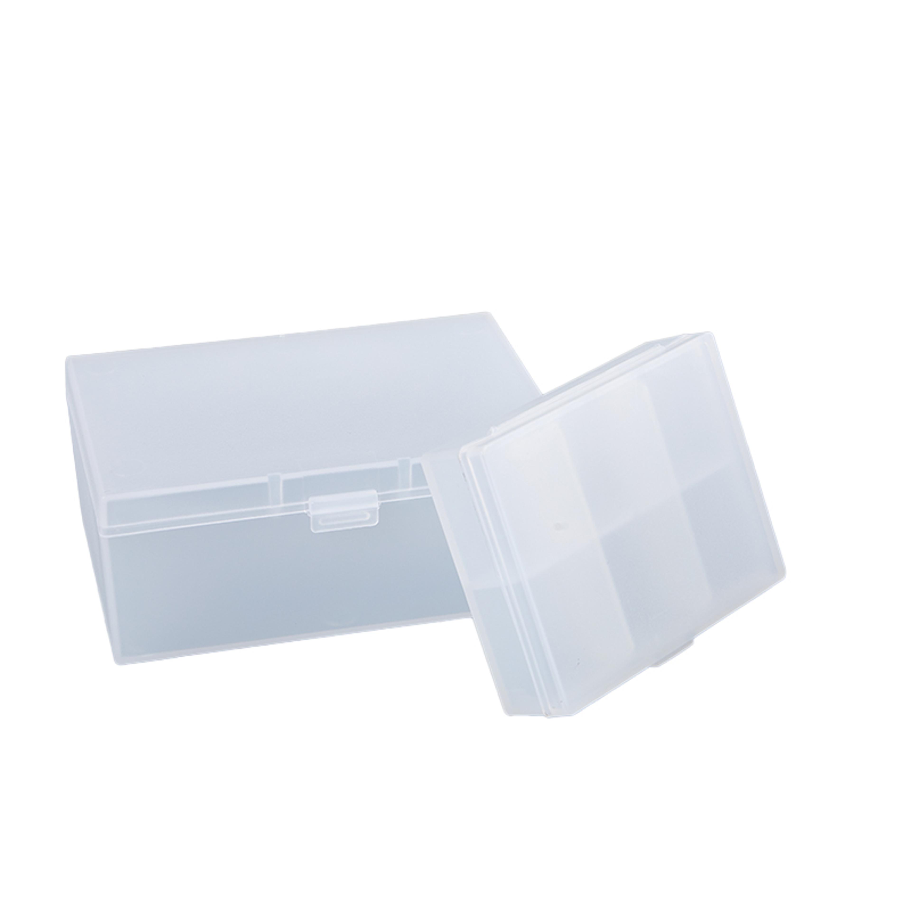 frosted photocard storage box with flip lid desk organizer for cards and jewelry
