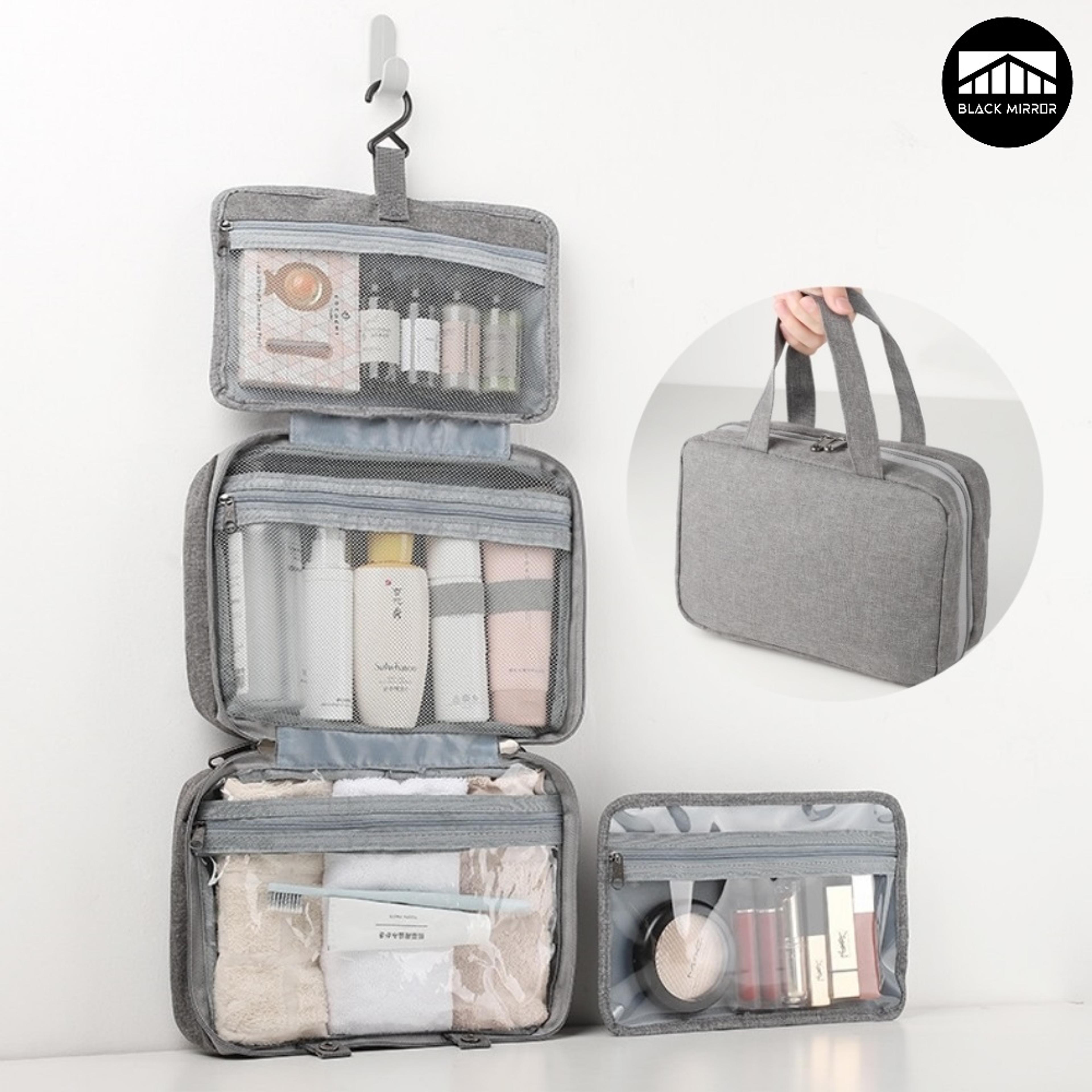 large capacity hanging toiletry bag waterproof travel cosmetic organizer