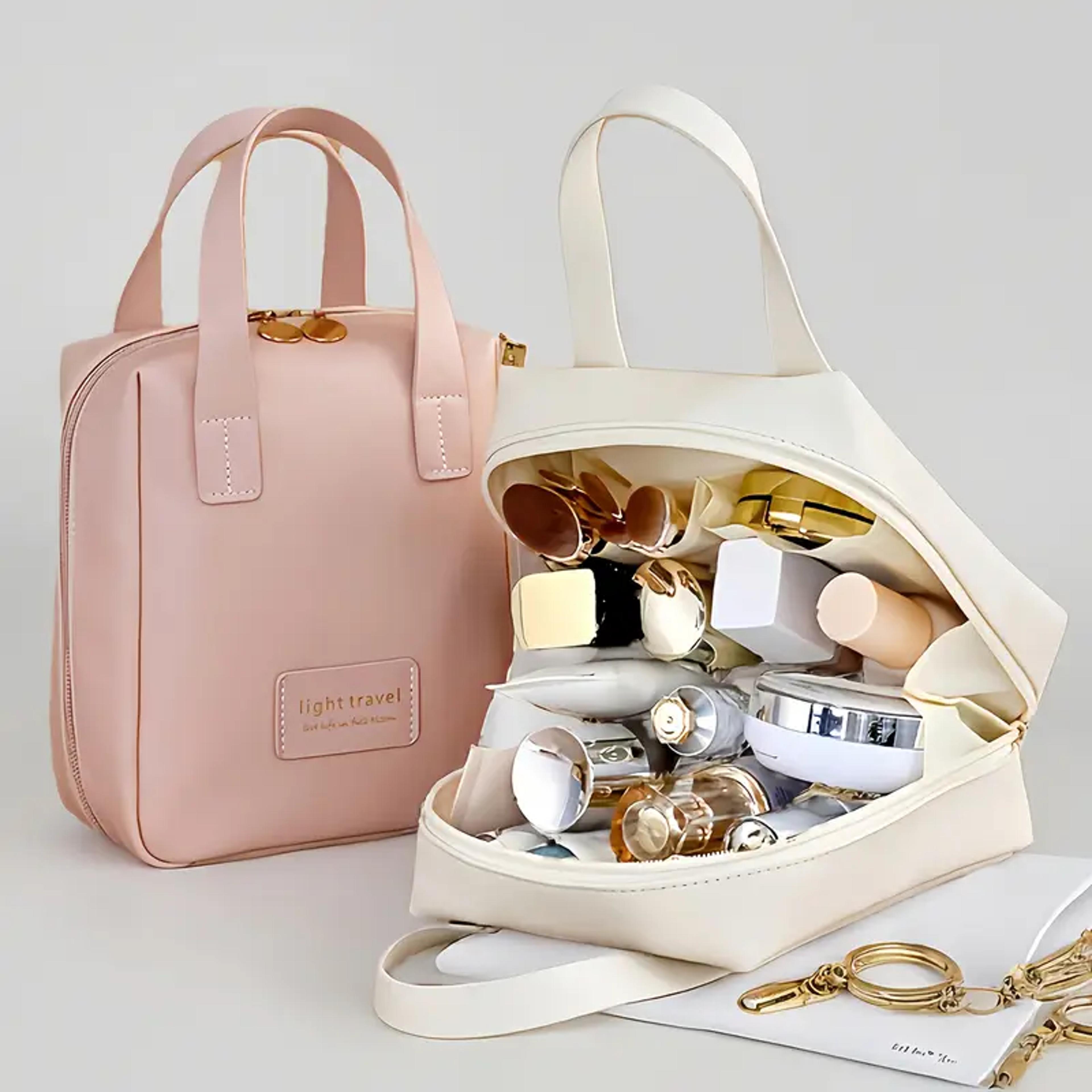 large capacity travel makeup bag waterproof cosmetic organizer