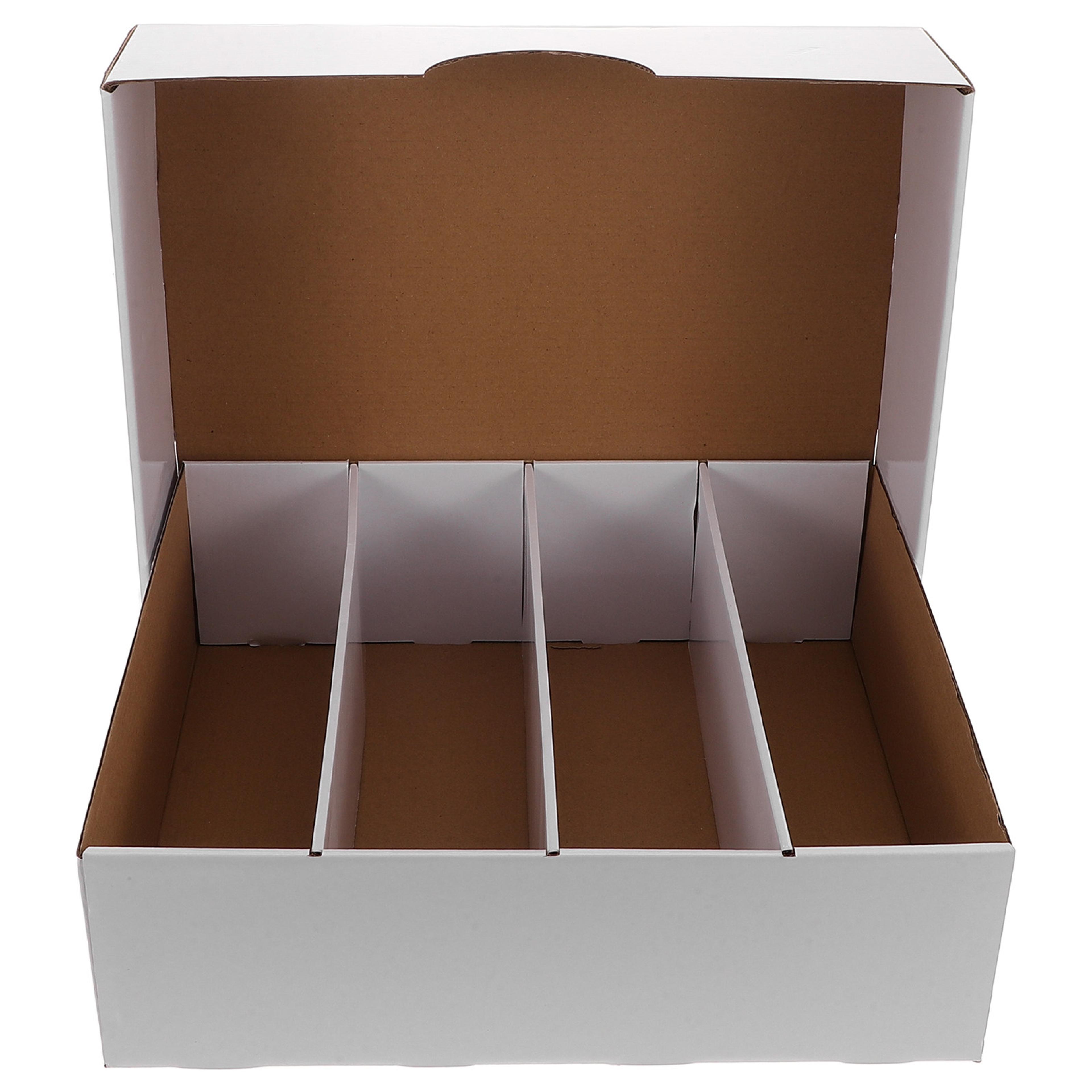 large capacity trading card storage box with dividers for sports cards