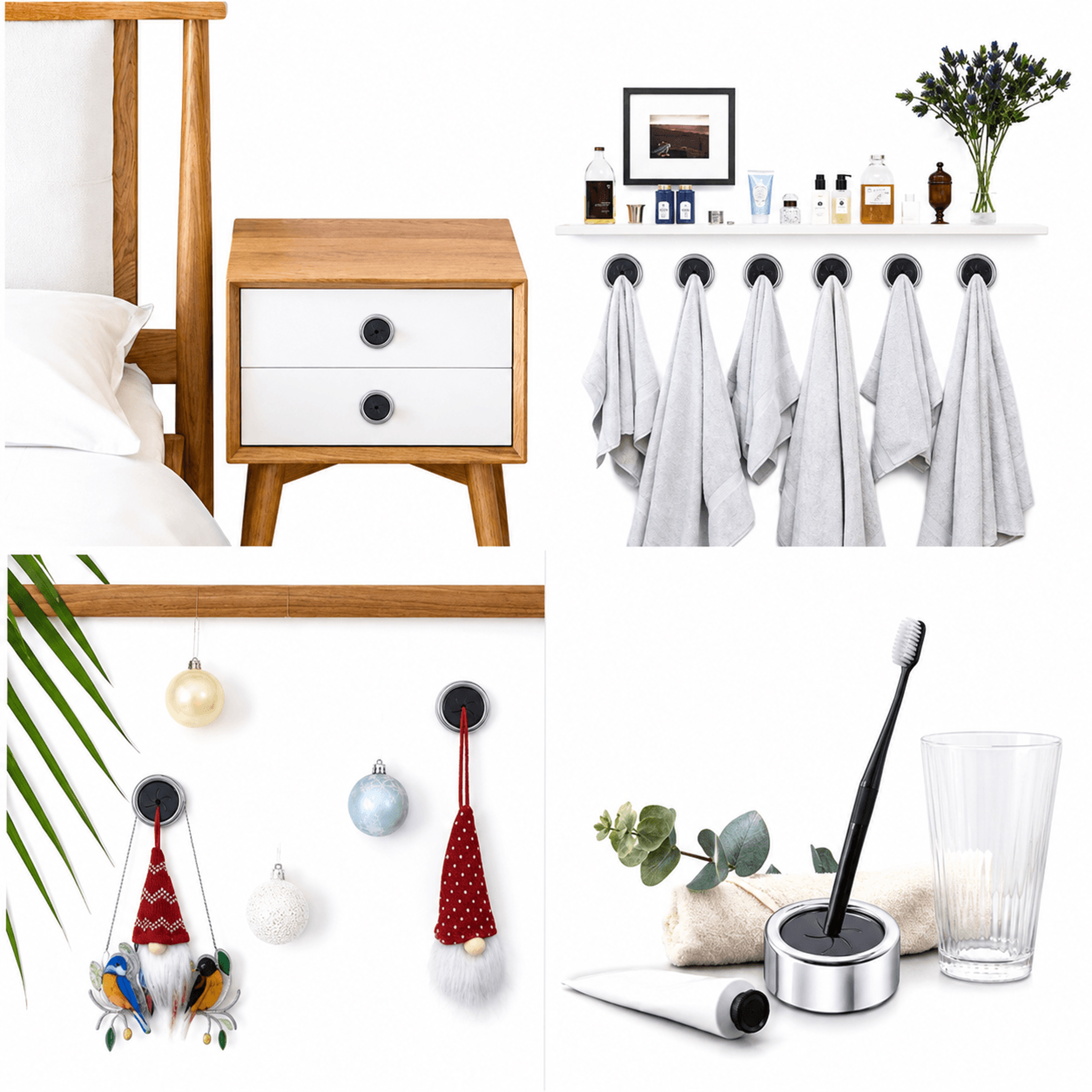 3pcs non punching dishcloth clips wall mounted kitchen towel holder