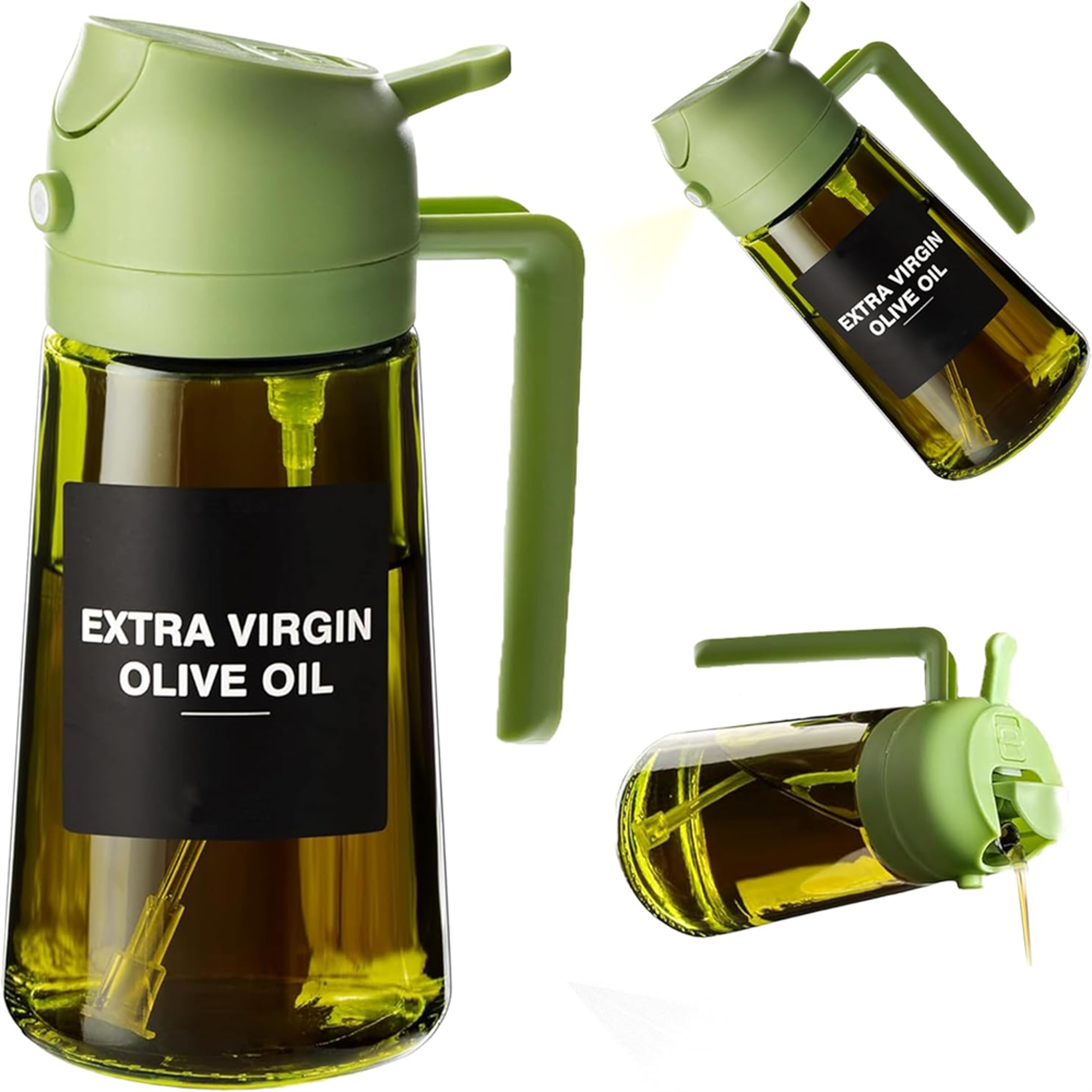 oil sprayer for cooking and olive oil dispenser glass bottle