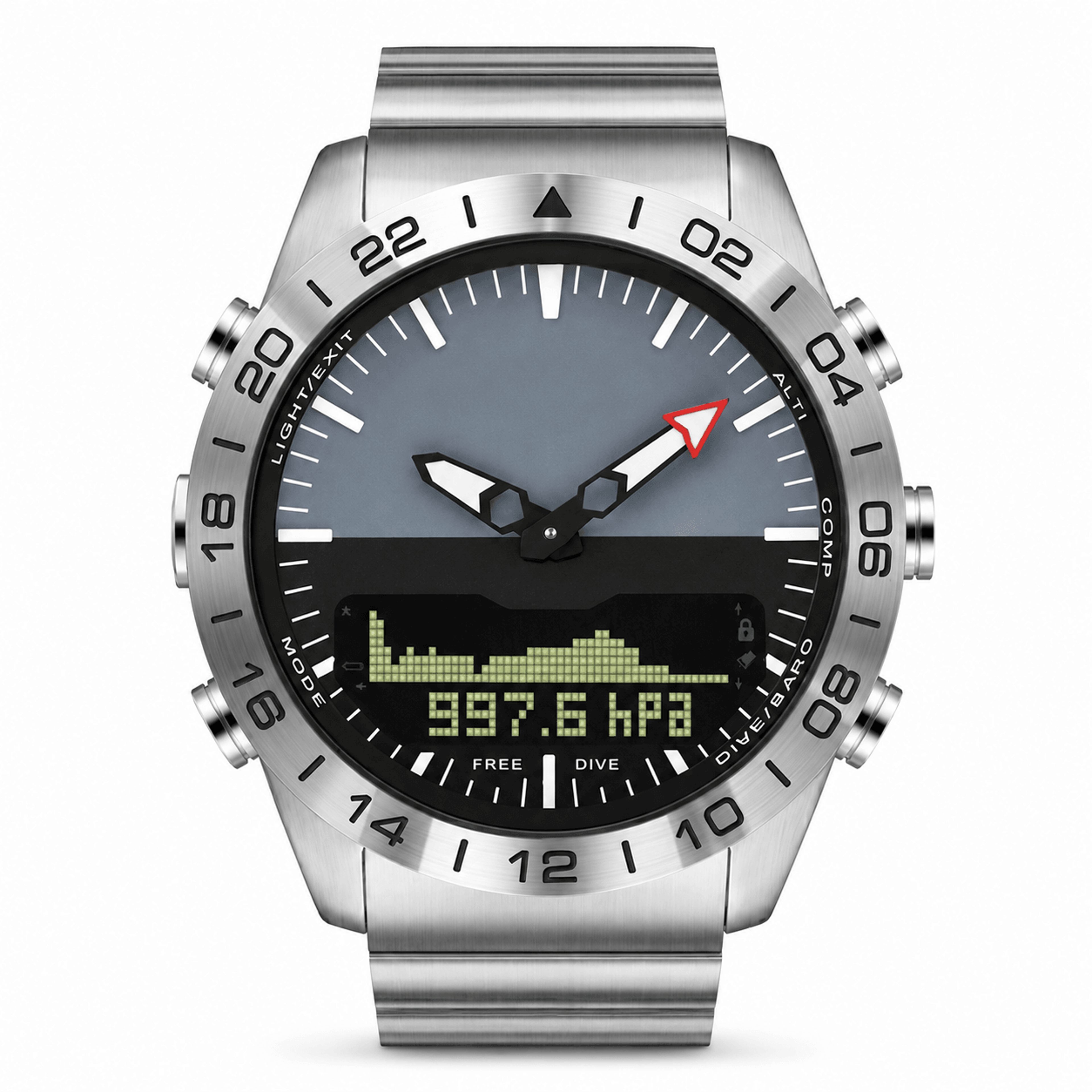 waterproof diving watch with compass altimeter and barometer for men
