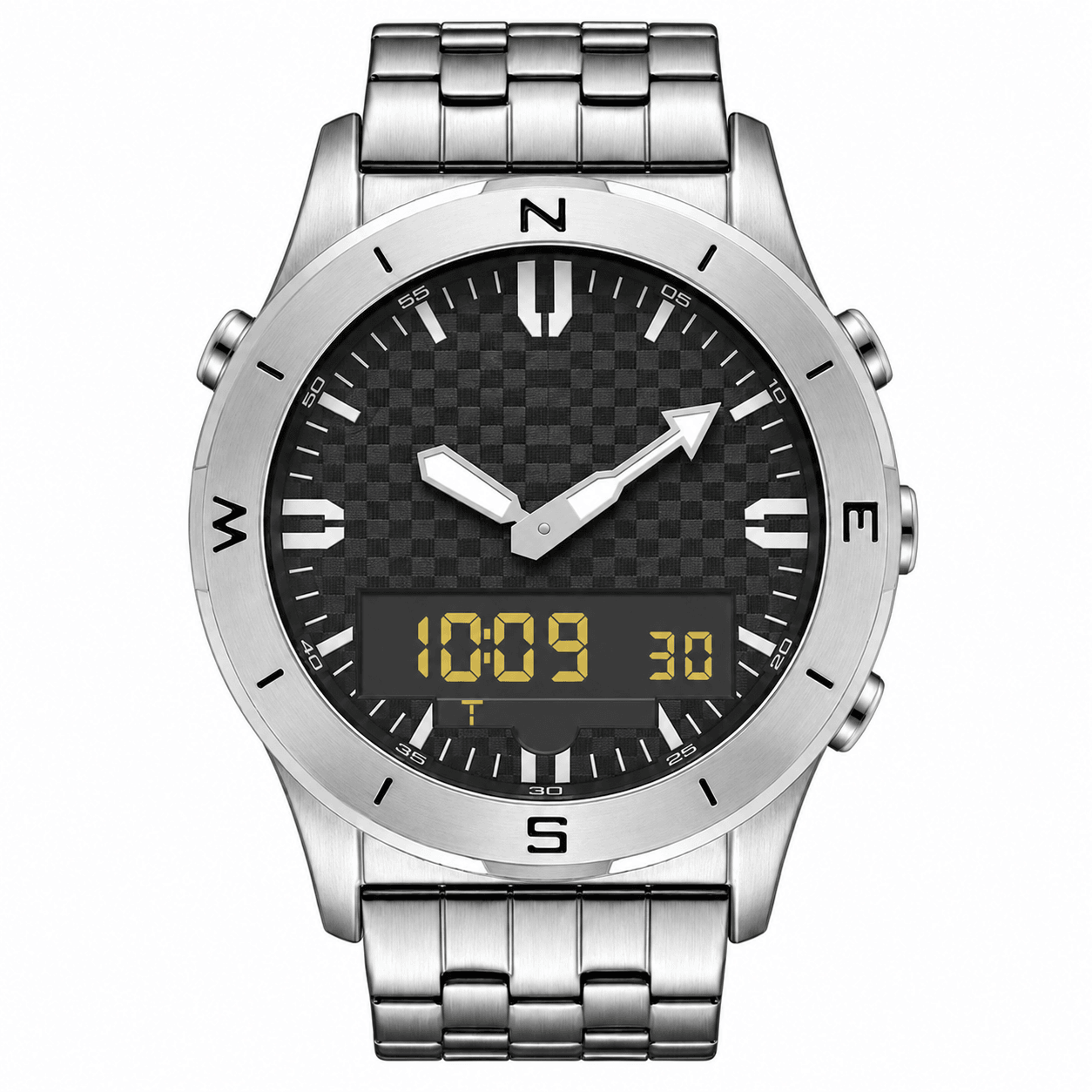 men's outdoor digital sports watch with compass altimeter barometer and 50m water resistance